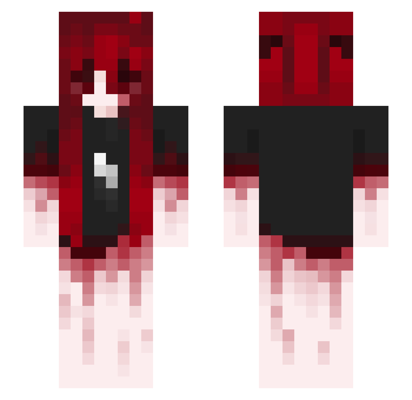 f0xBr0s Minecraft skin, front and back view