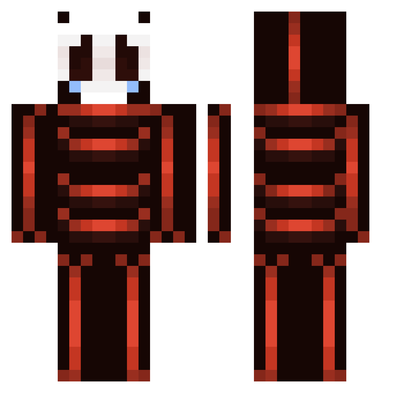 MarioNick21 Minecraft skin, front and back view