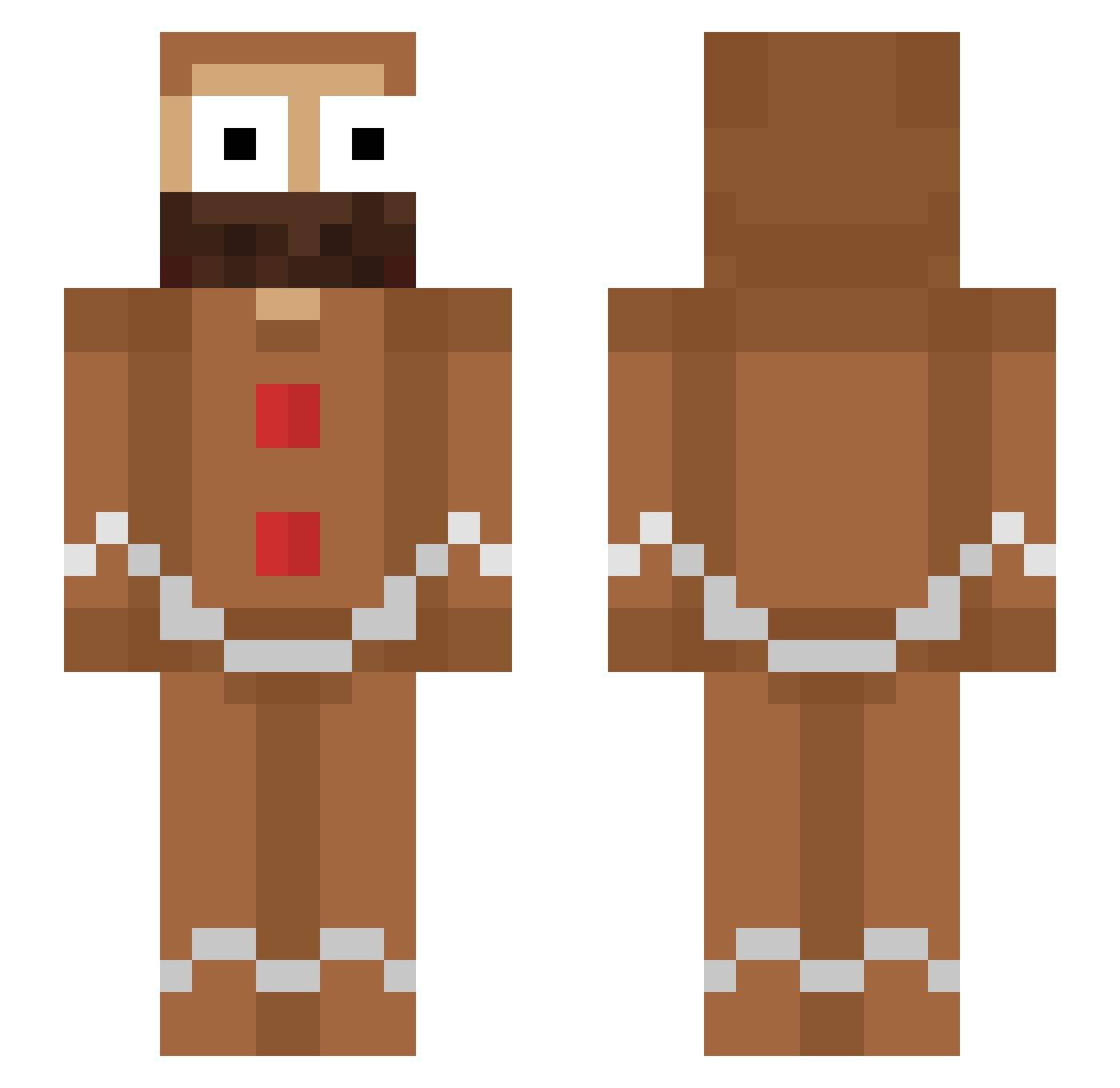 ogigaga Minecraft skin, front and back view