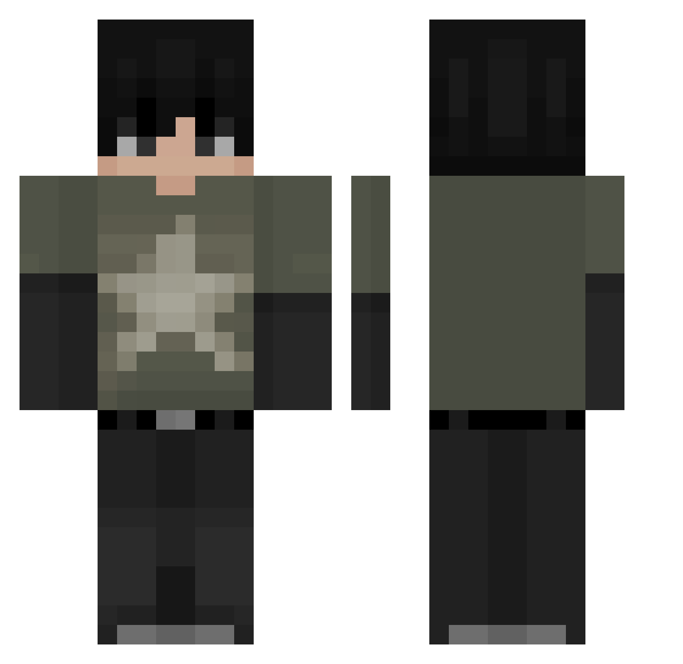 vasilias999 Minecraft skin, front and back view