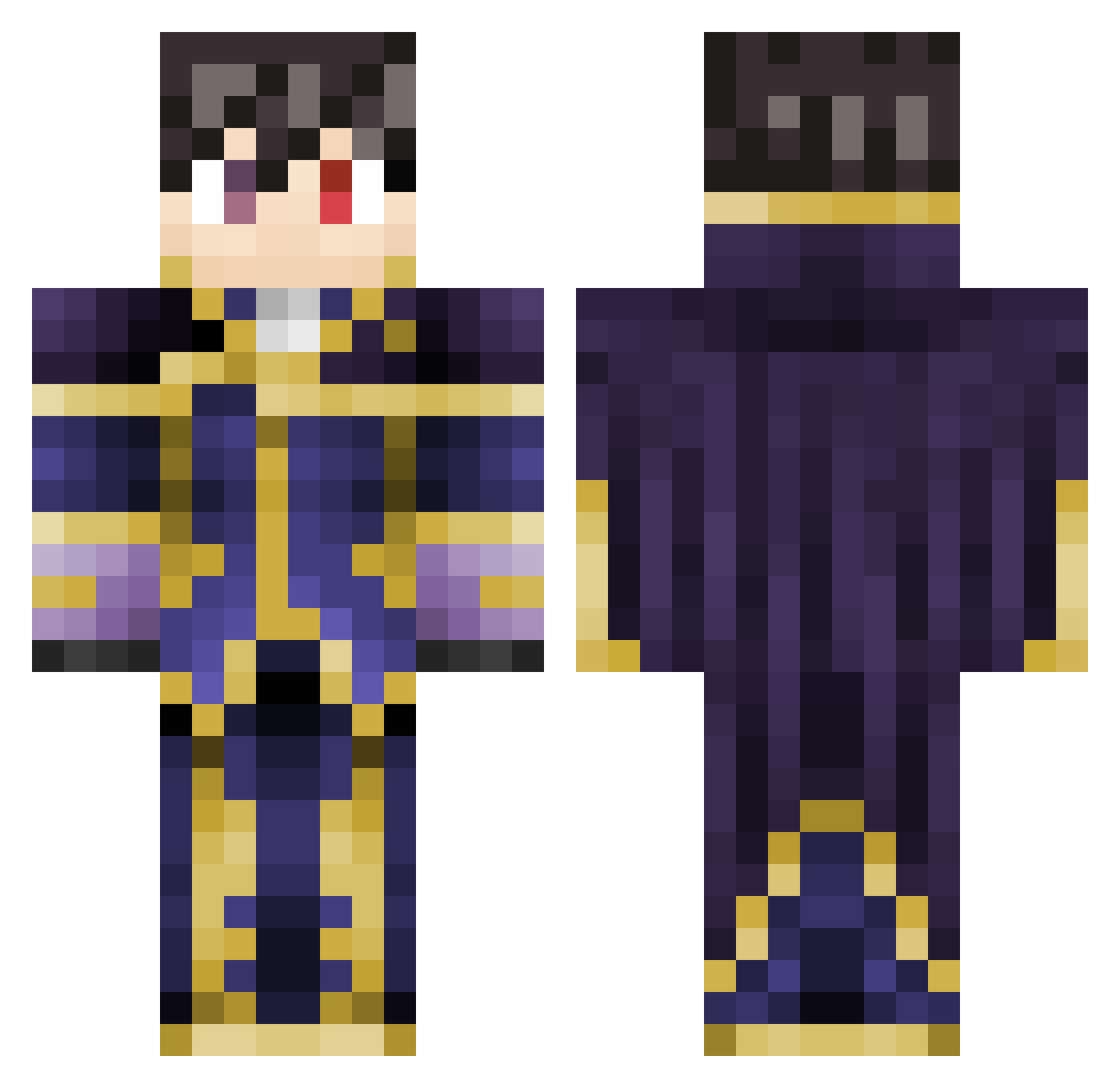 Oziwoo Minecraft skin, front and back view