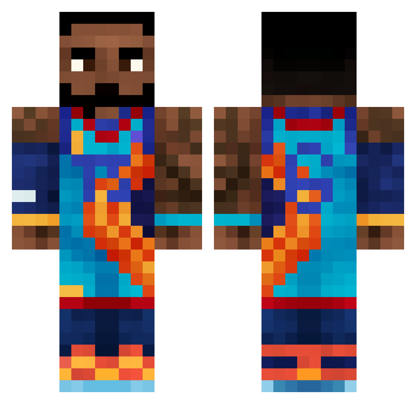 kise24 Minecraft skin, front and back view