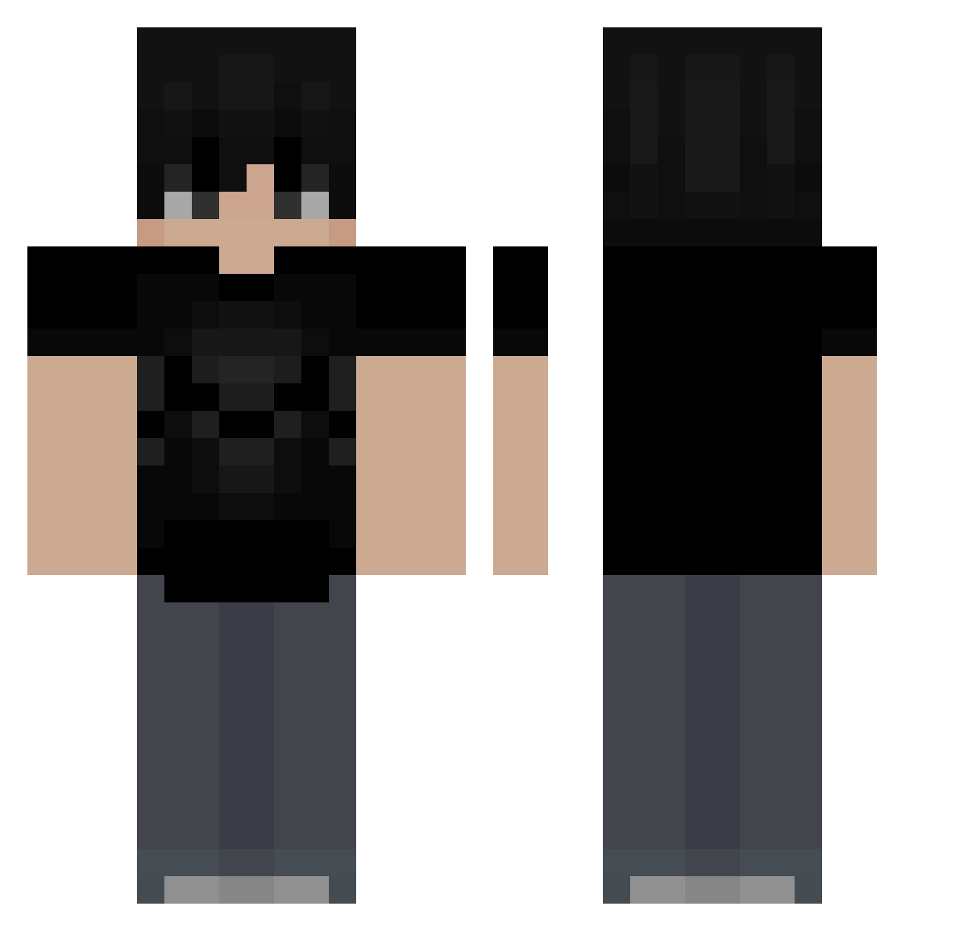 Akgaming_123 Minecraft skin, front and back view