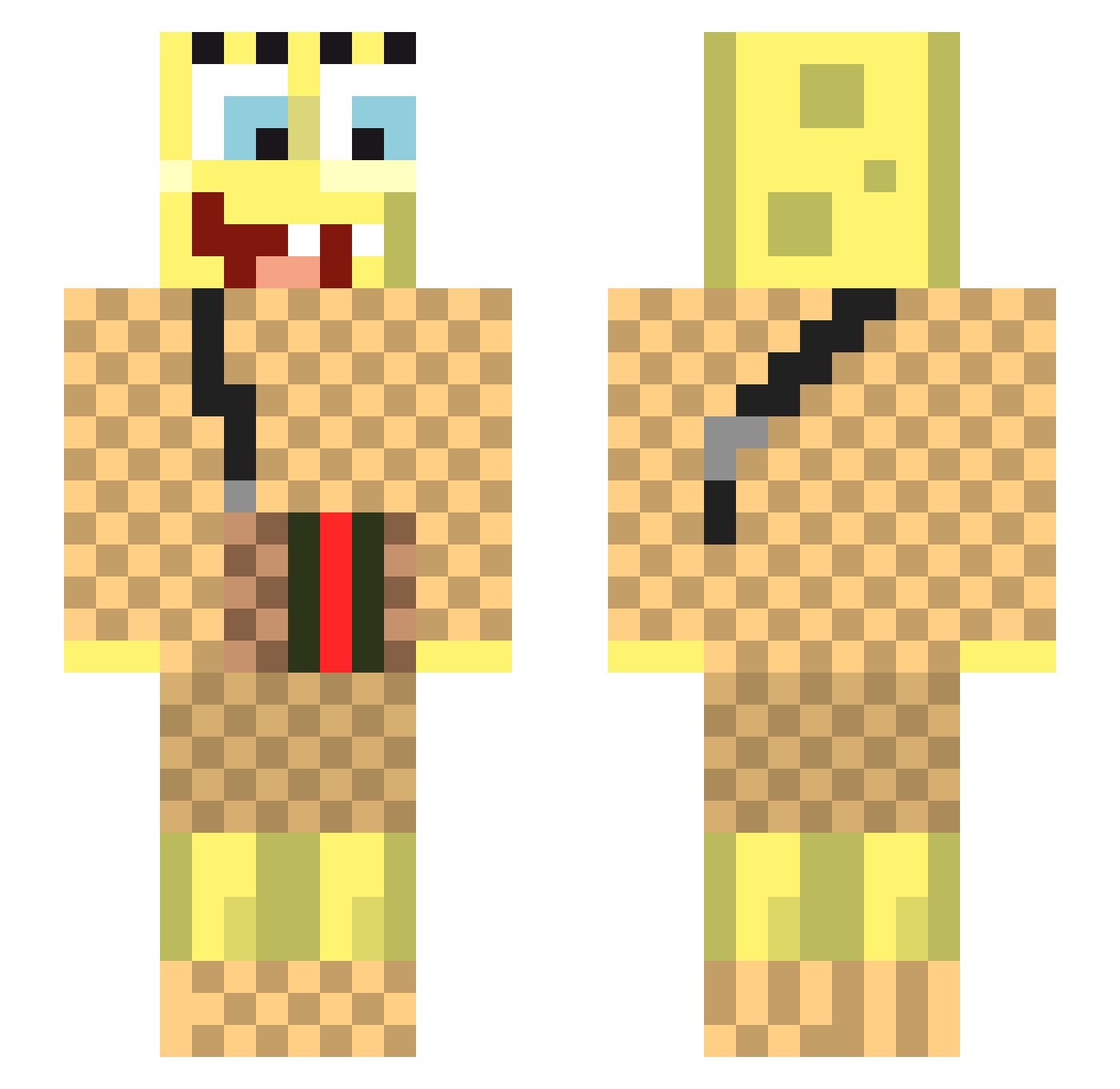 kiokimoru Minecraft skin, front and back view
