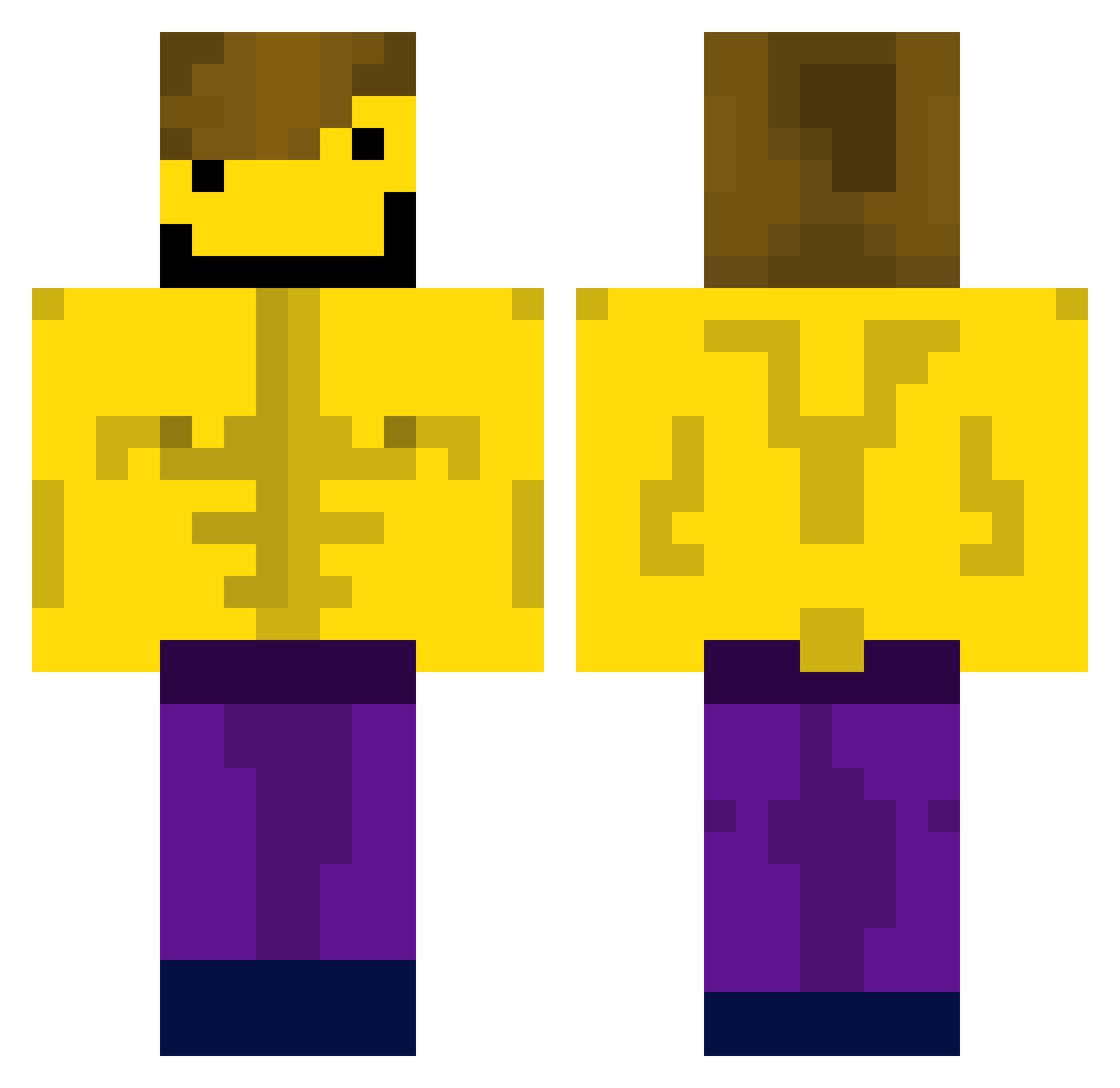 IamHappiii Minecraft skin, front and back view