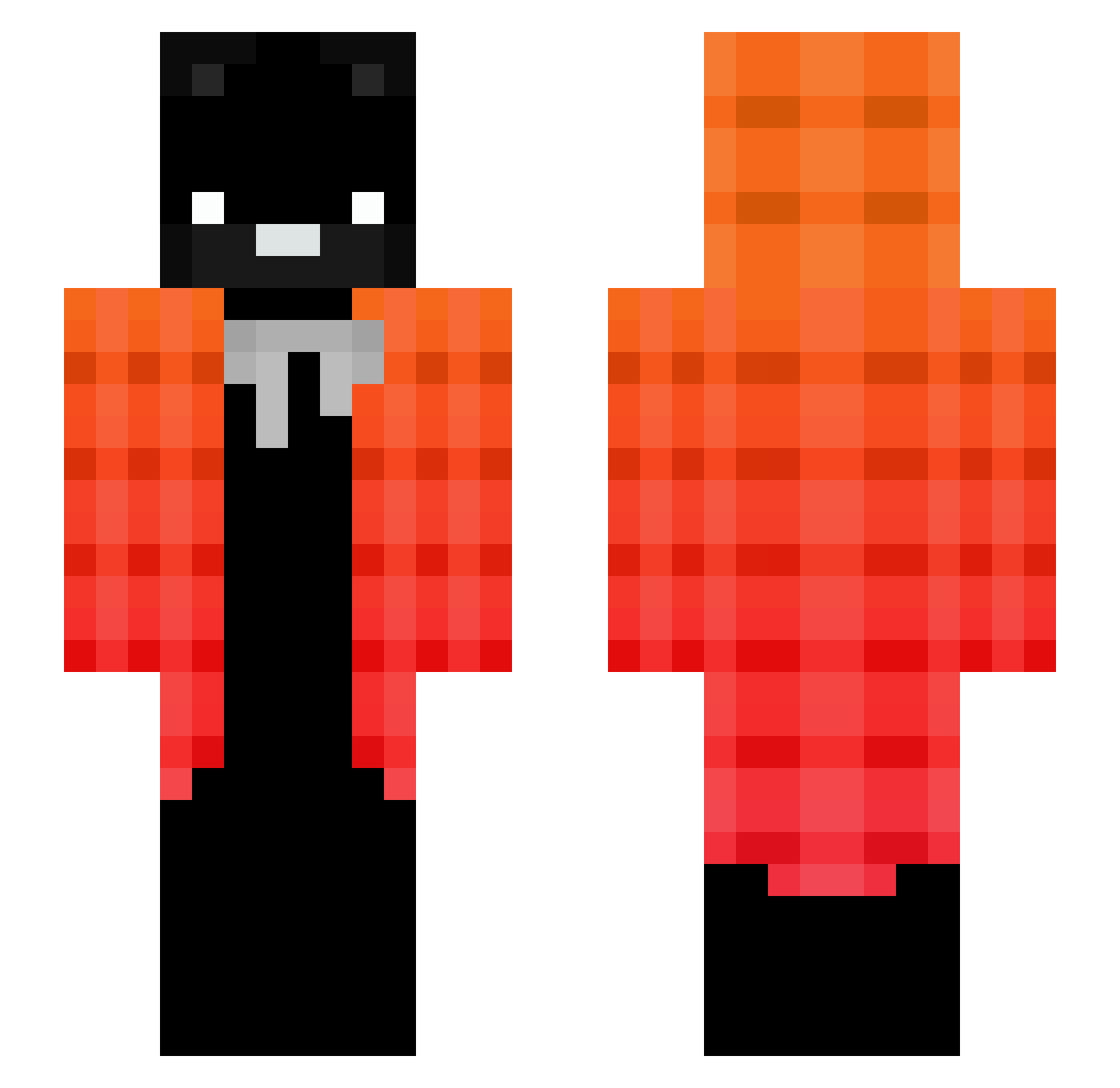 TigerOfBerry Minecraft skin, front and back view