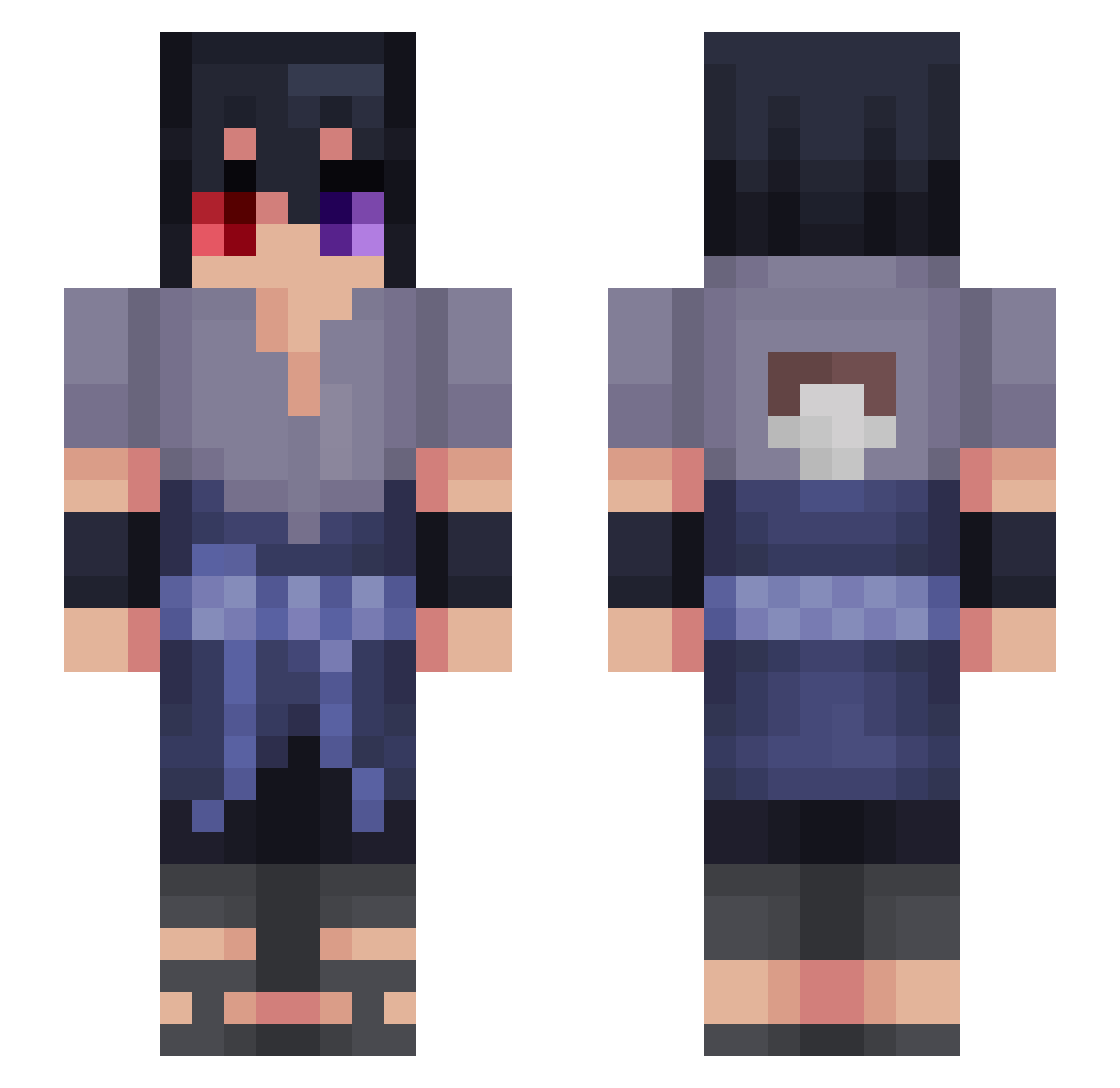 CharlesBr Minecraft skin, front and back view