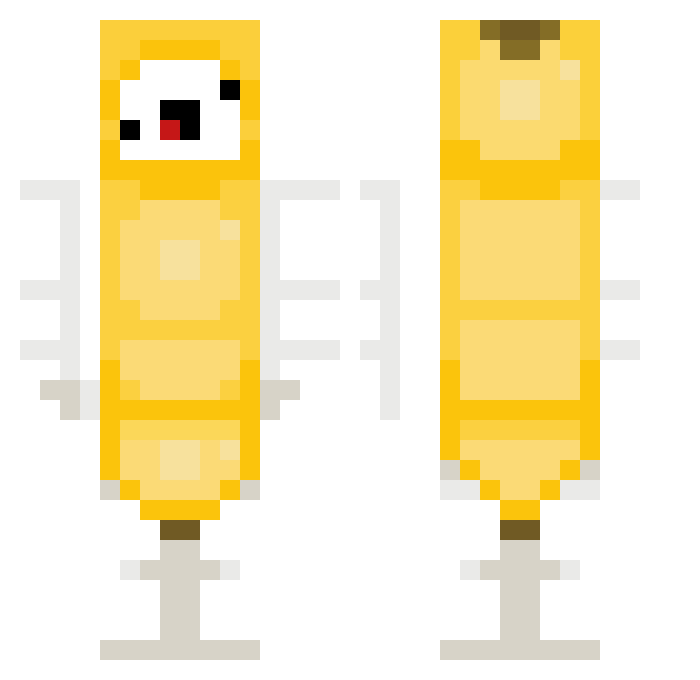 Yelody Minecraft skin, front and back view