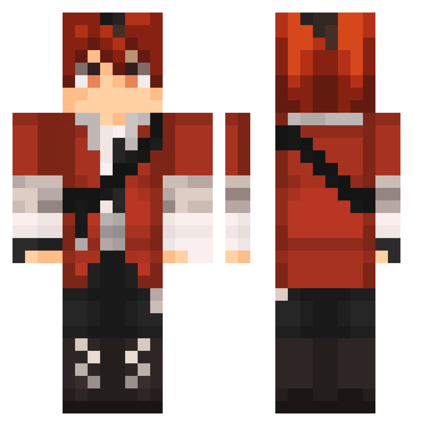 hugobr99 Minecraft skin, front and back view