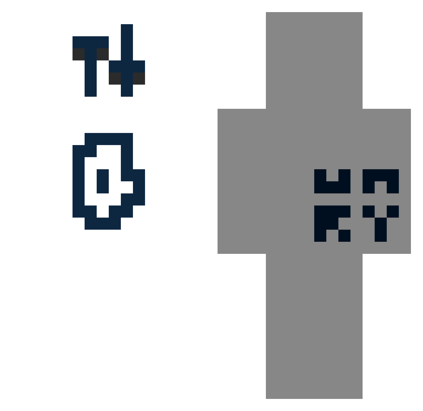 Unryl Minecraft skin, front and back view