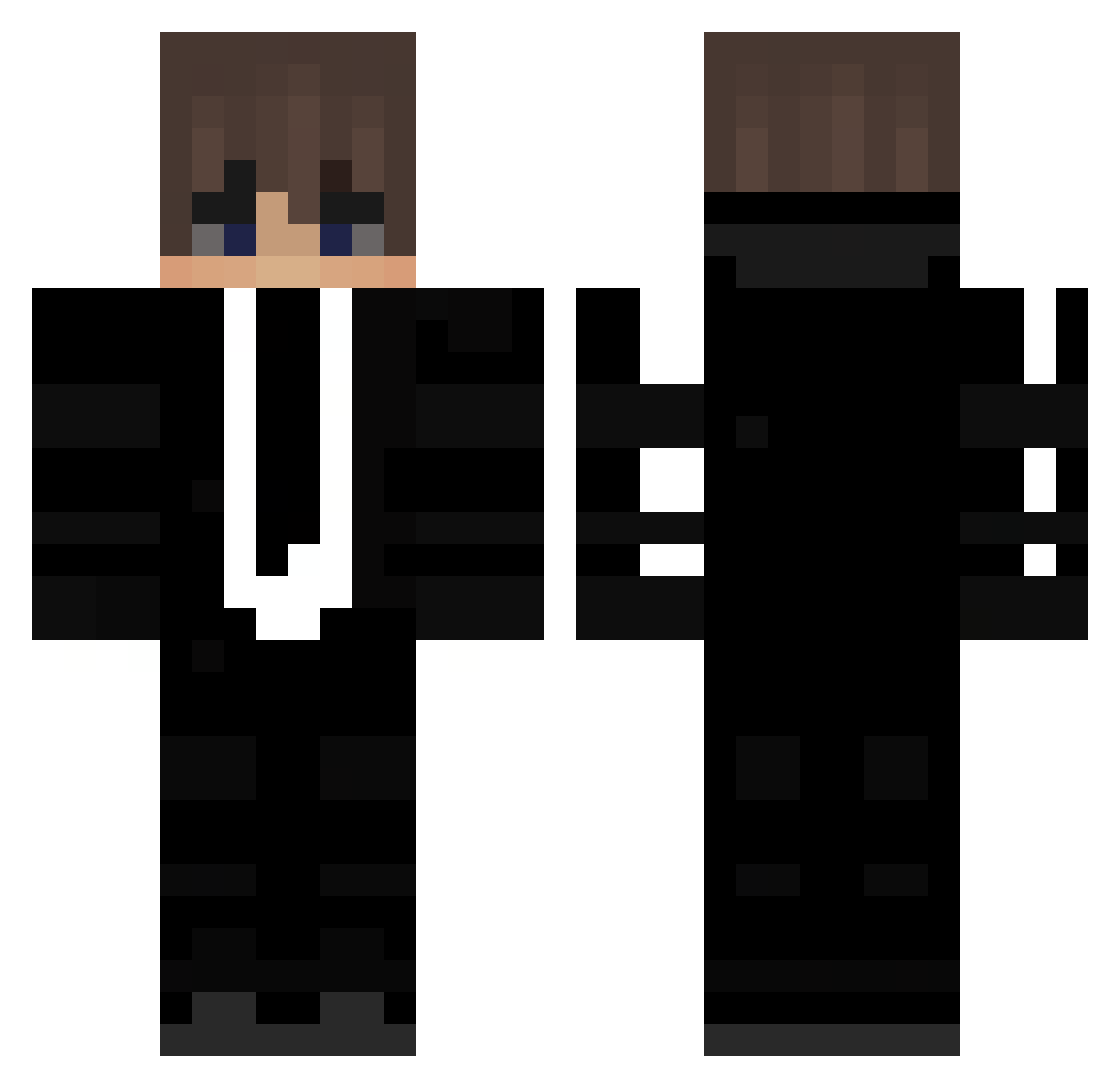 snickers774 Minecraft skin, front and back view