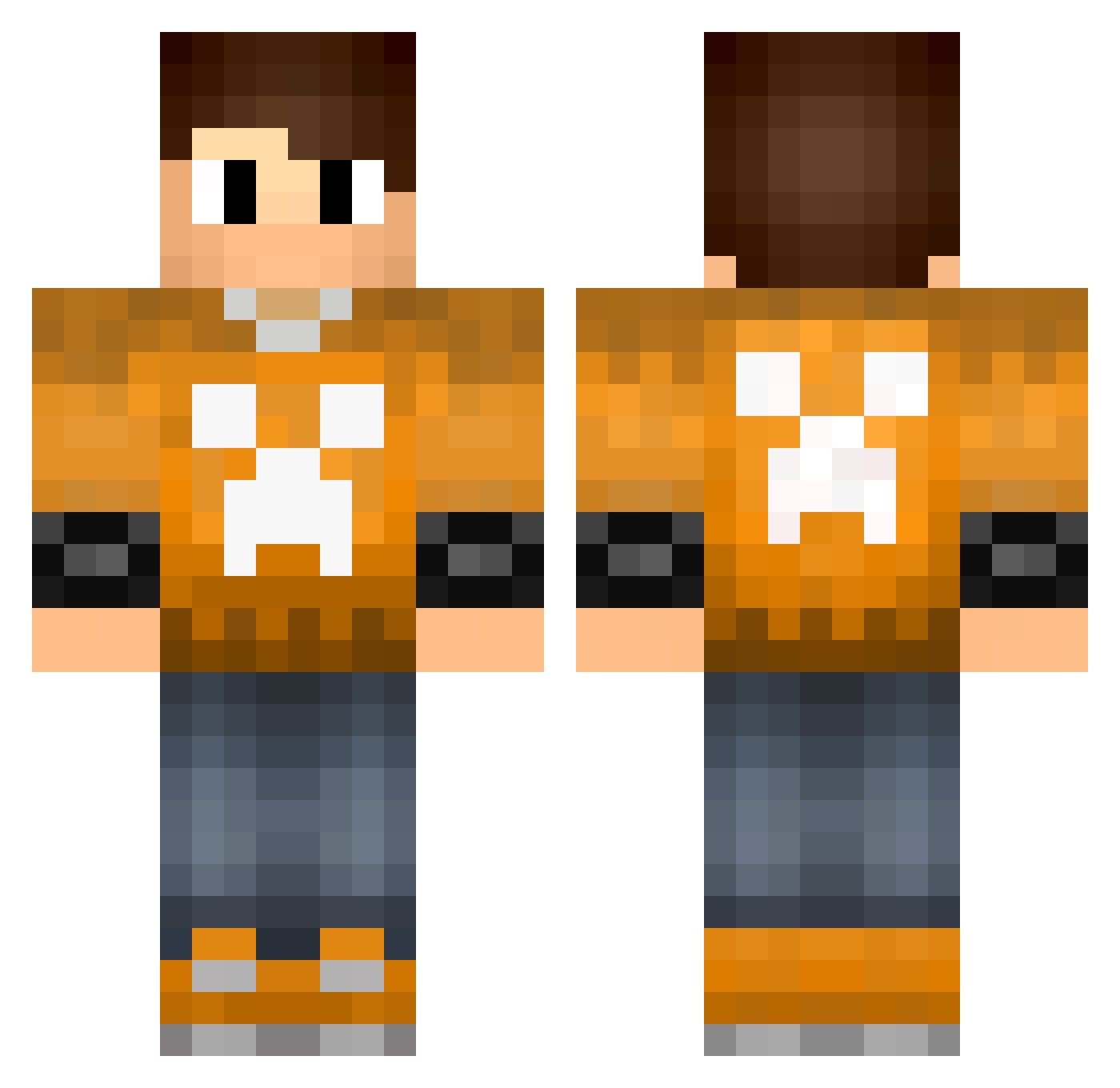 ShotGamer_HD Minecraft skin, front and back view