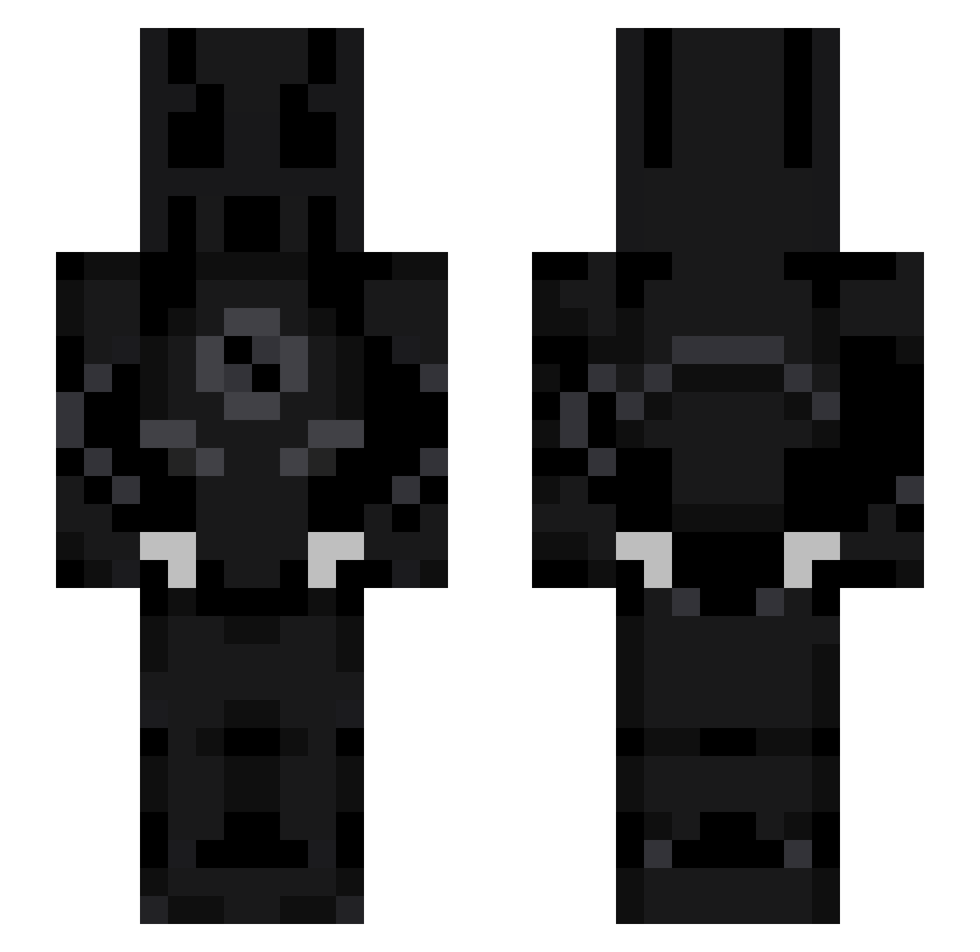 Doubledog1990 Minecraft skin, front and back view