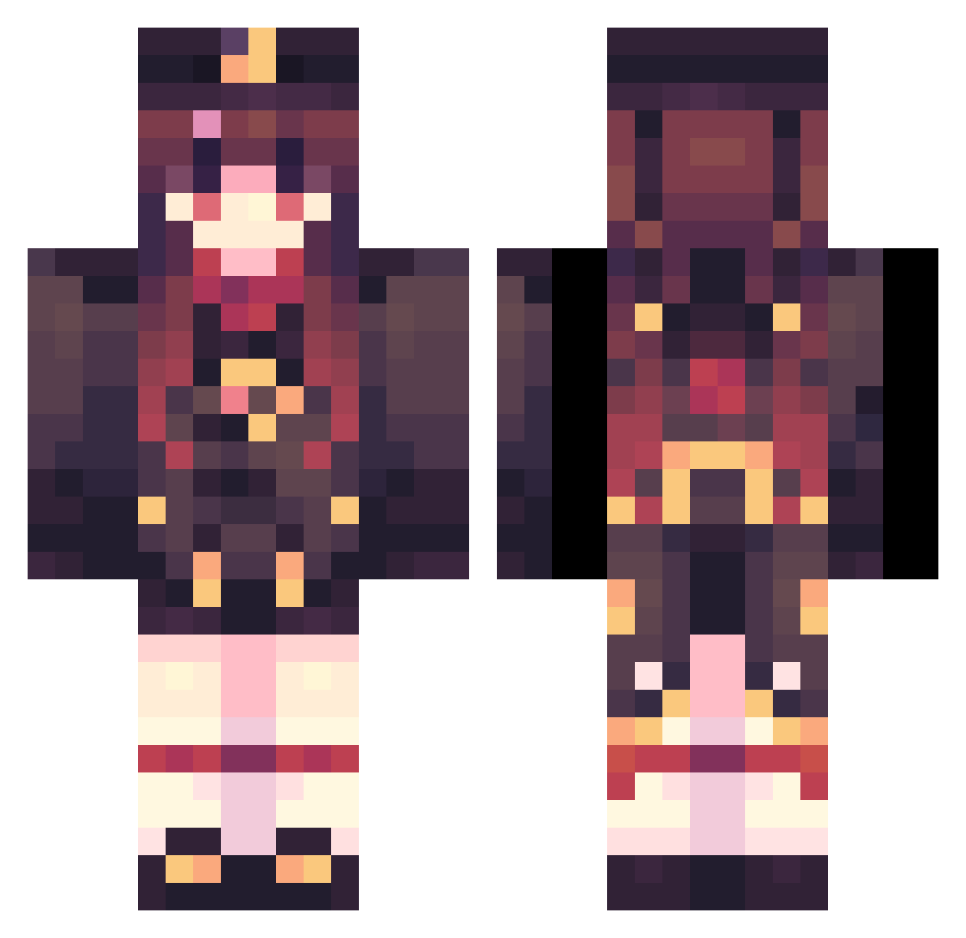 Huxley_0505 Minecraft skin, front and back view