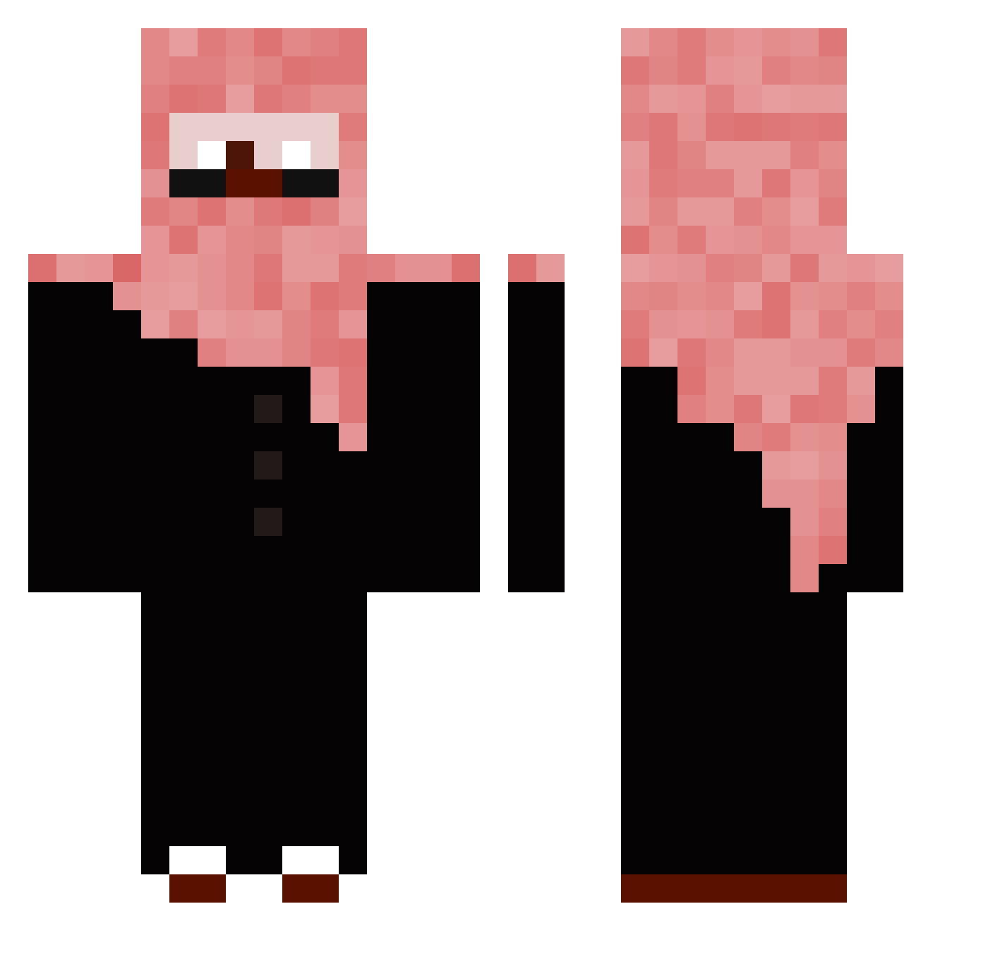 Yuuri2spi Minecraft skin, front and back view
