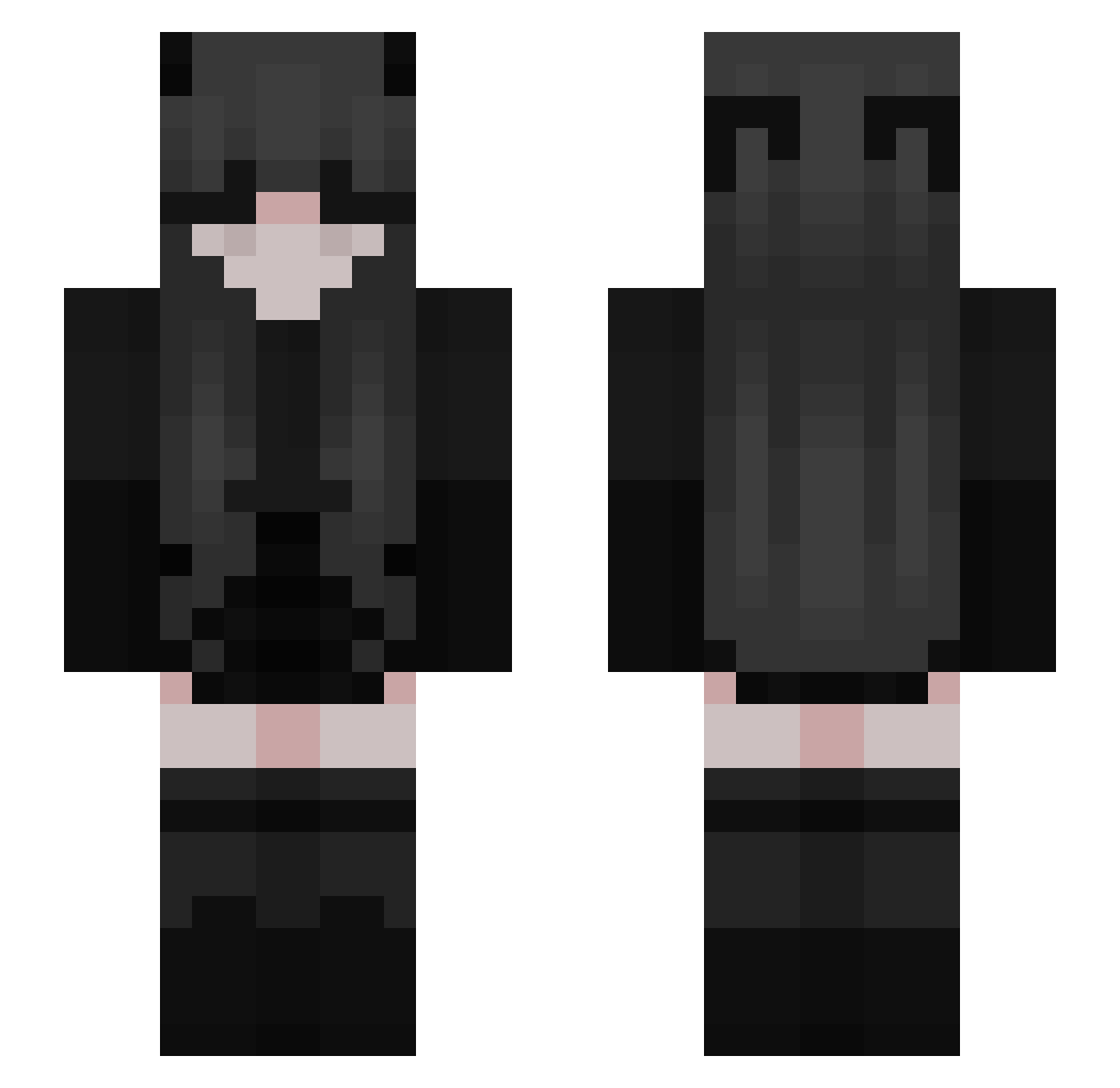 VinaiY Minecraft skin, front and back view