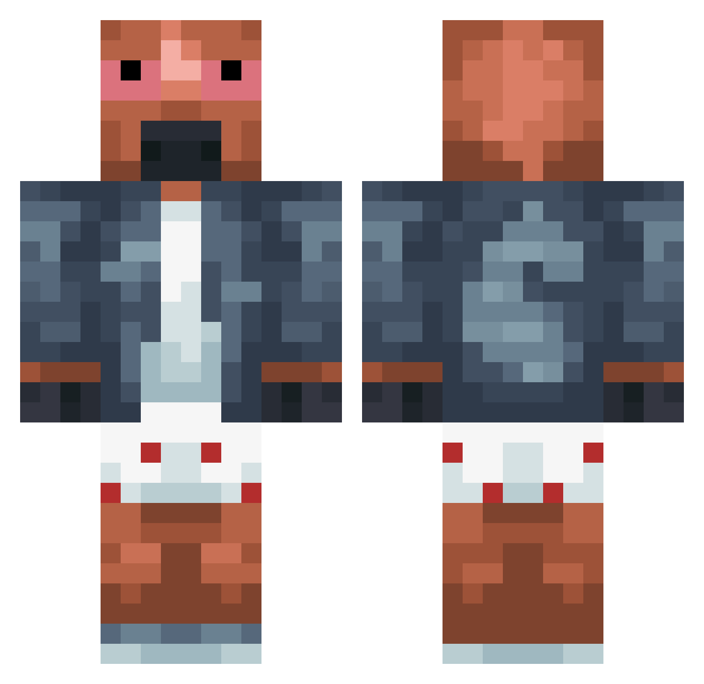Young_Hors Minecraft skin, front and back view