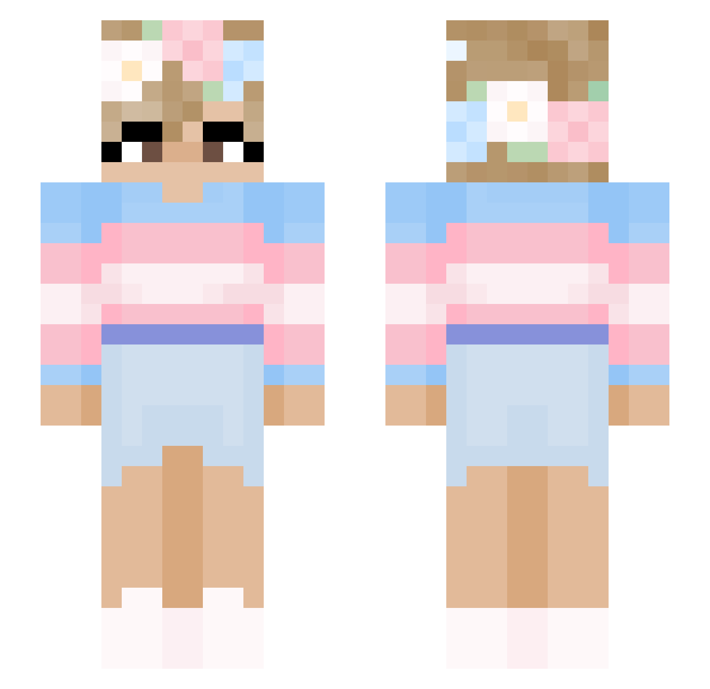 Dignat Minecraft skin, front and back view