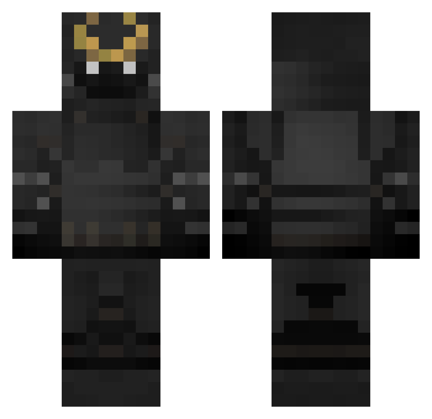 xalarto Minecraft skin, front and back view