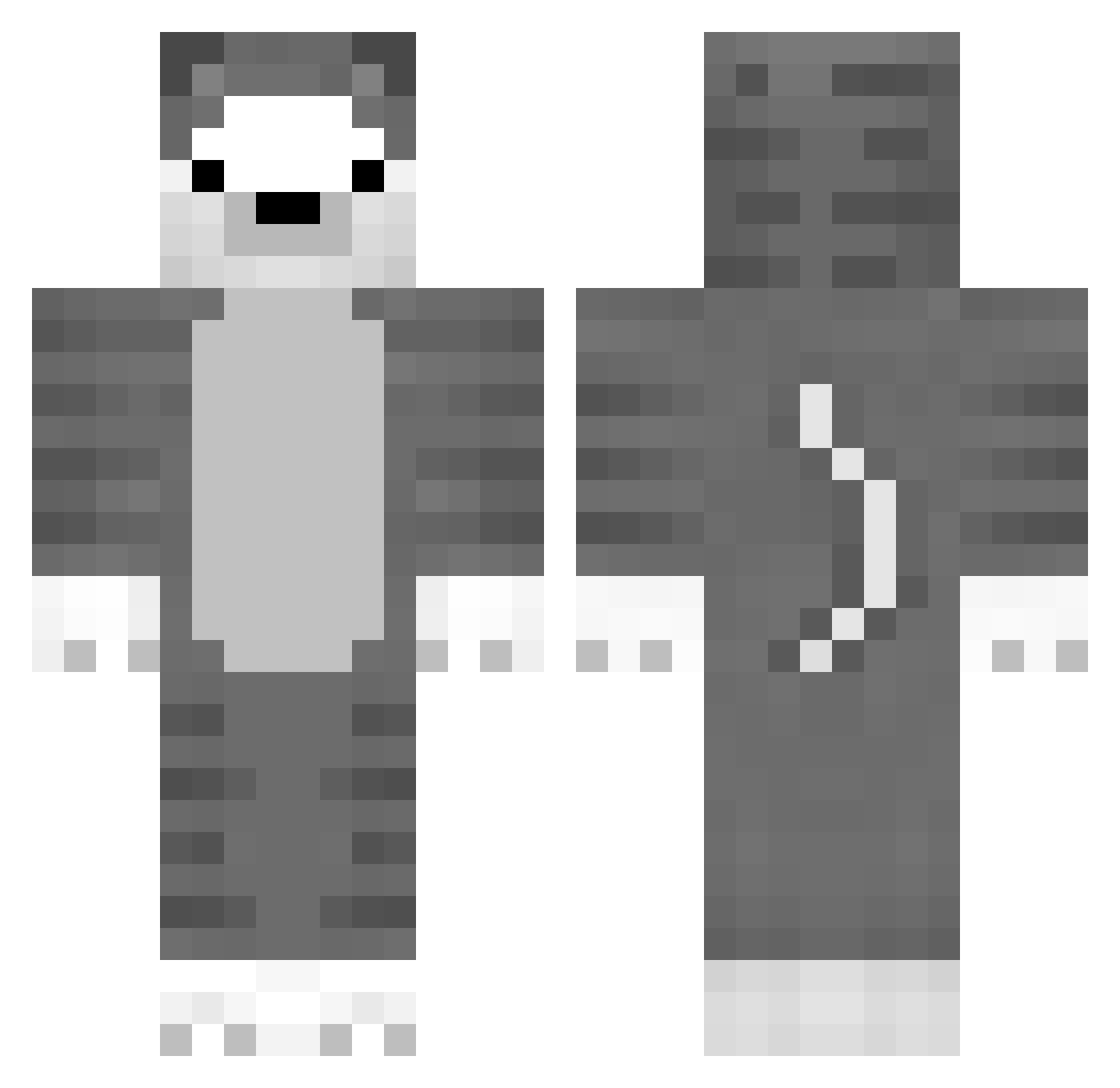 PhantoM2169 Minecraft skin, front and back view