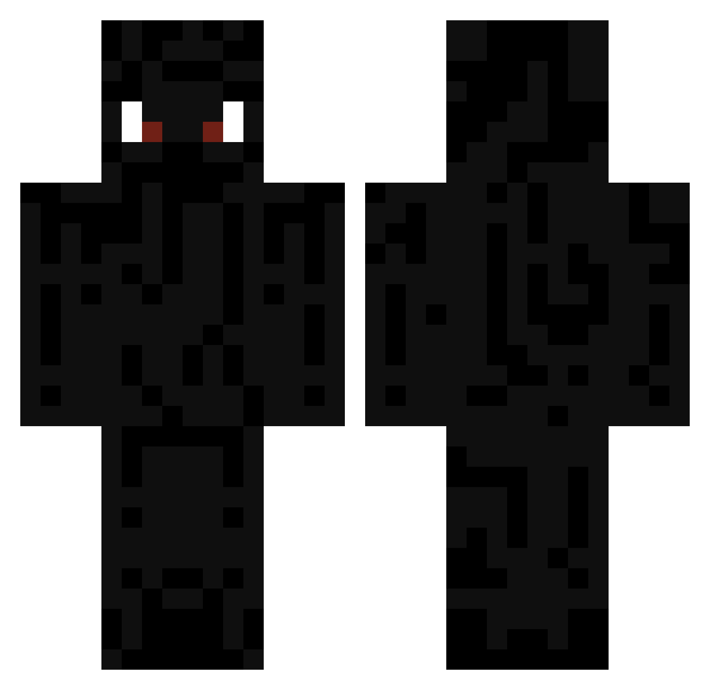 Rhapsodyx Minecraft skin, front and back view