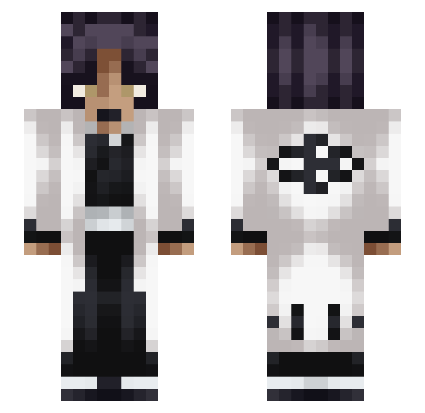 proutahah Minecraft skin, front and back view