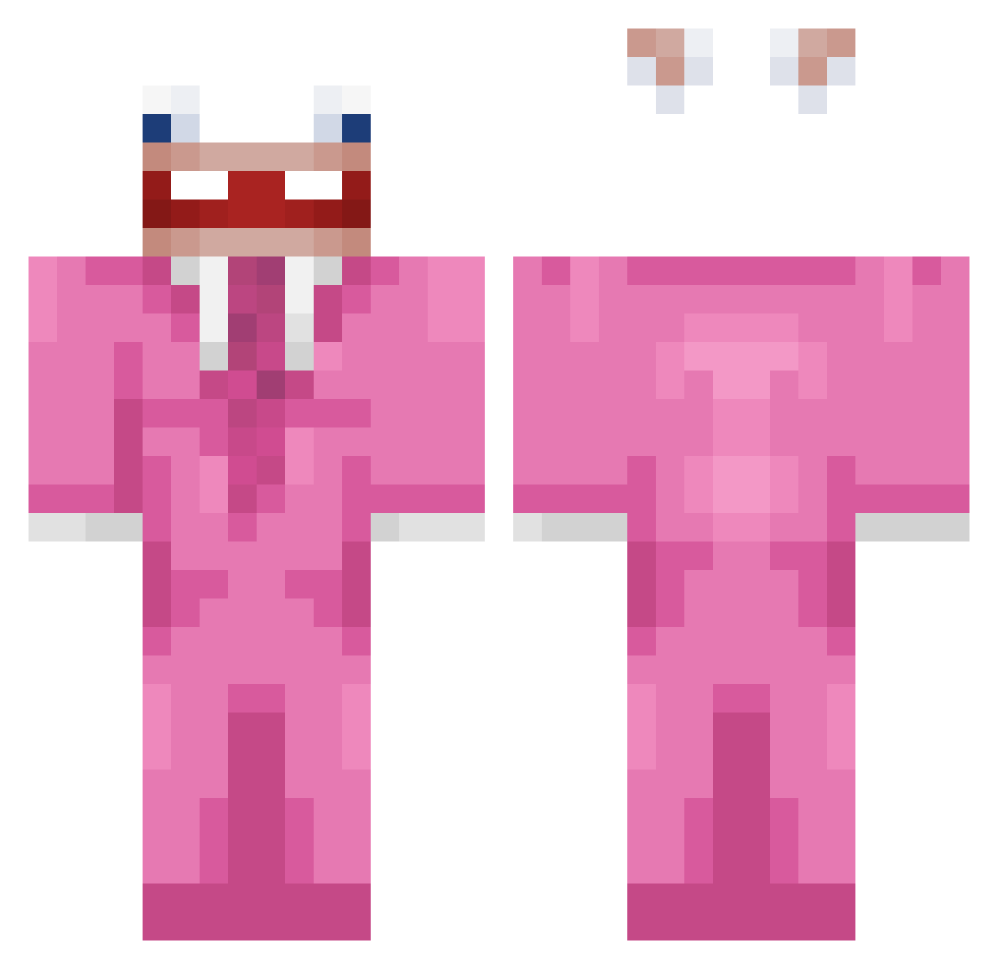 RoadstarMaGueule Minecraft skin, front and back view