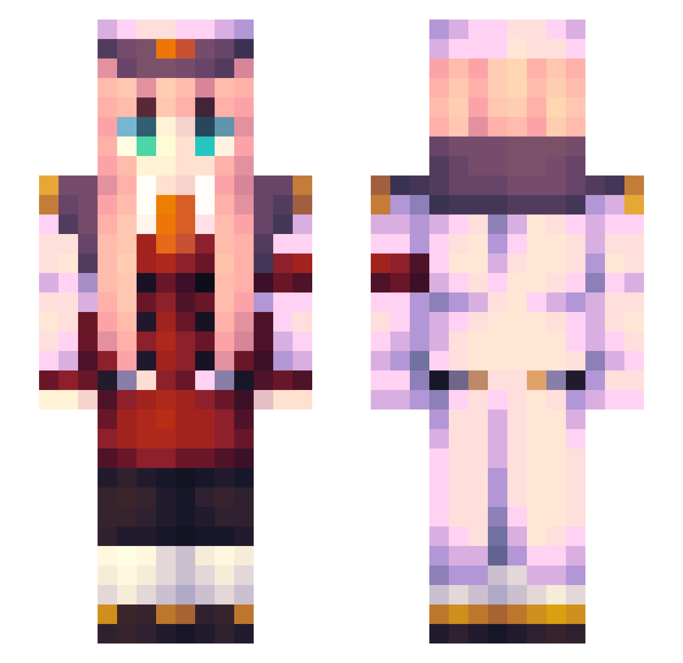 0202020202020202 Minecraft skin, front and back view
