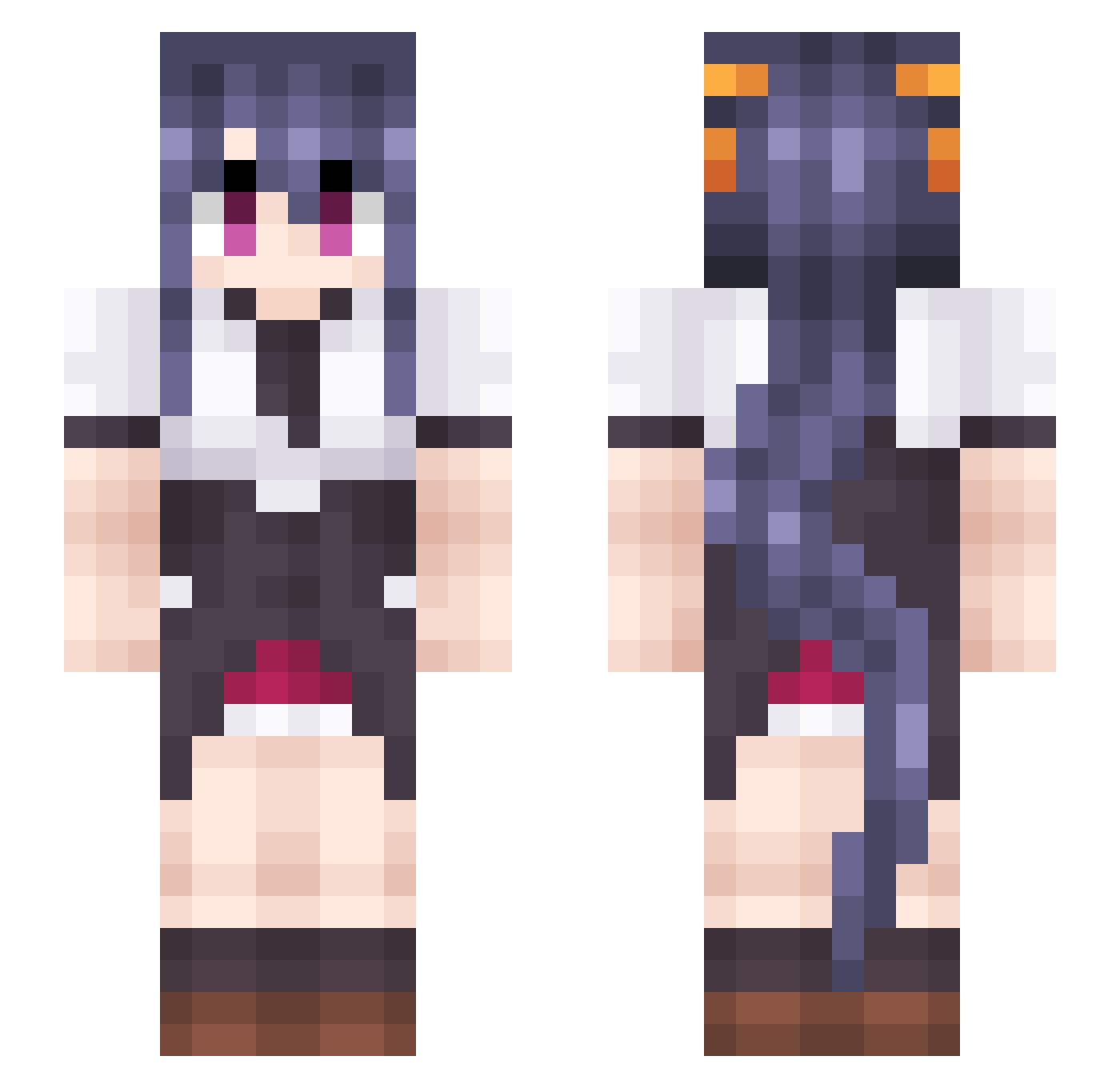 Tengyl Minecraft skin, front and back view