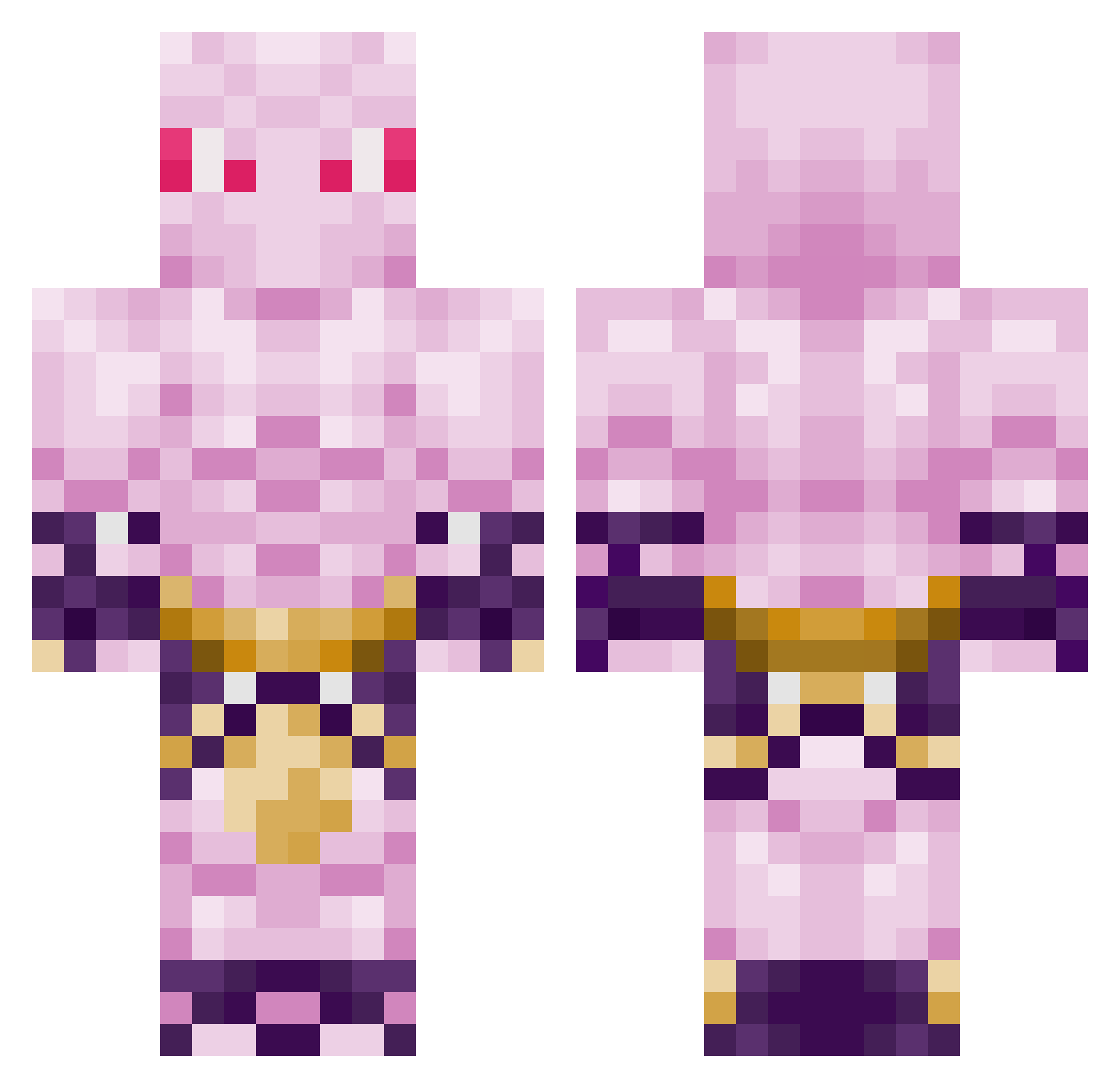 Ragingleanman Minecraft skin, front and back view