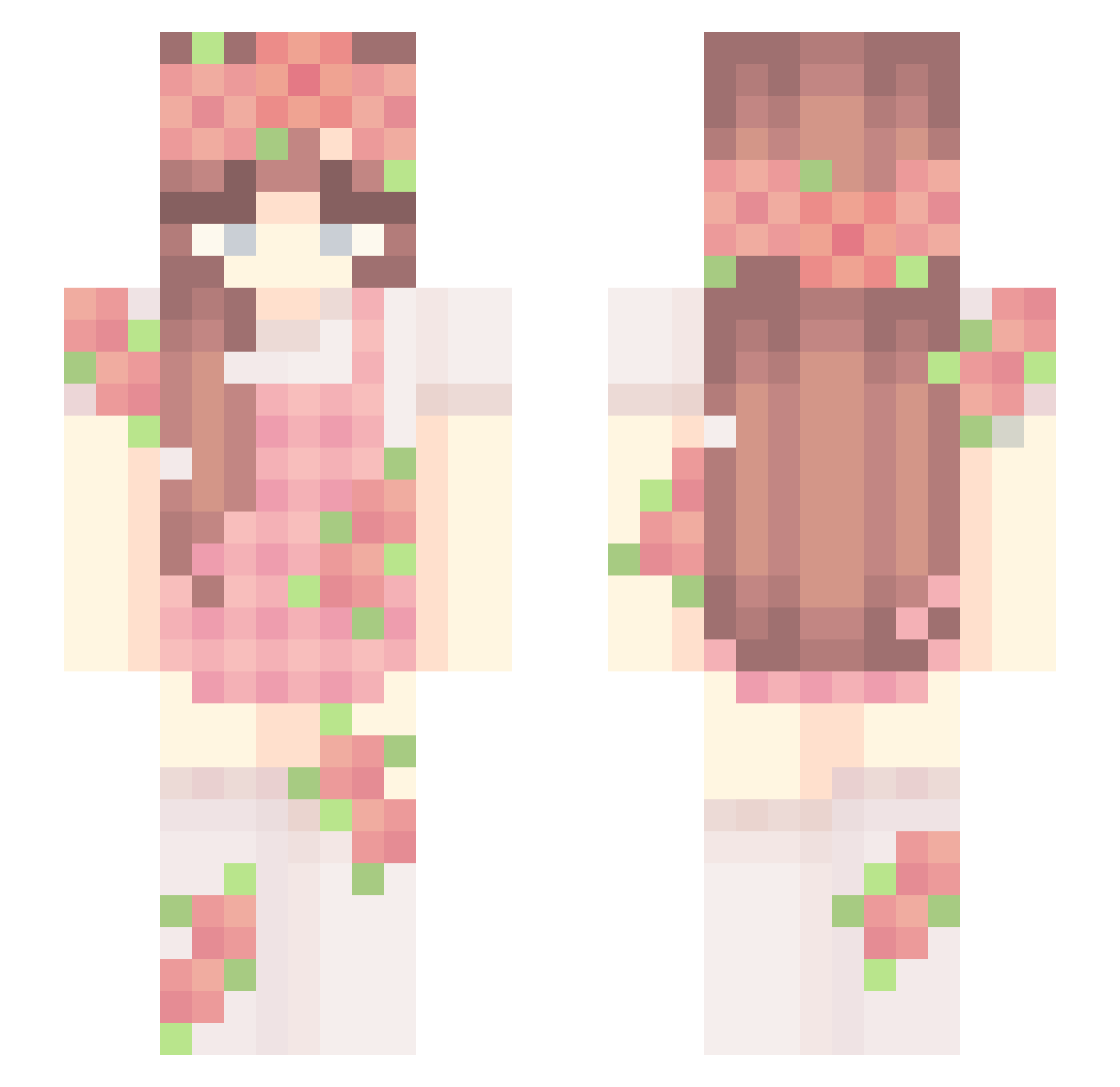 pochi67 Minecraft skin, front and back view