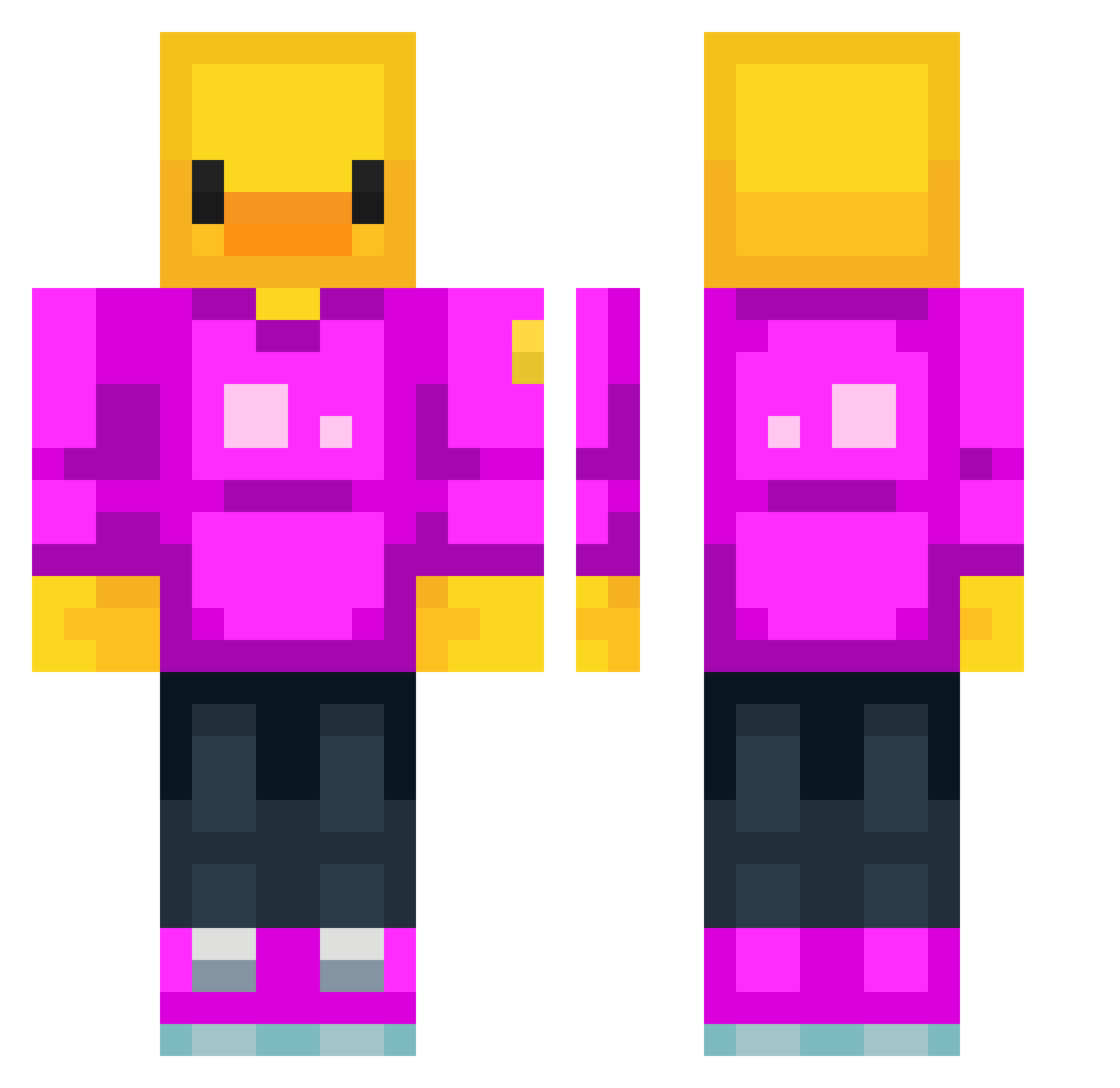 ThunderD117 Minecraft skin, front and back view