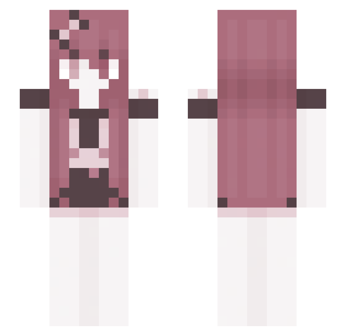 shalloon Minecraft skin, front and back view