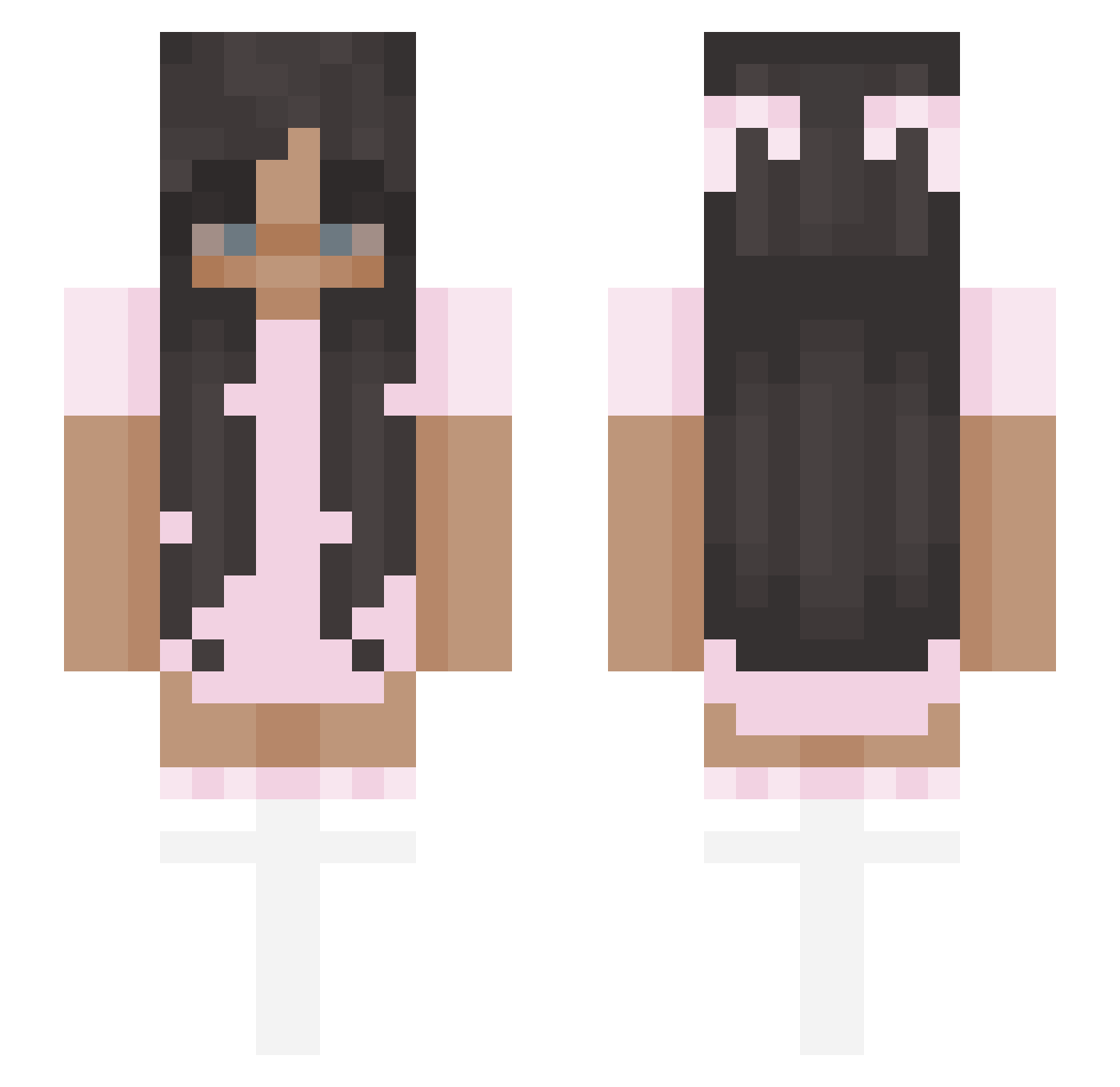 Ymketjey Minecraft skin, front and back view
