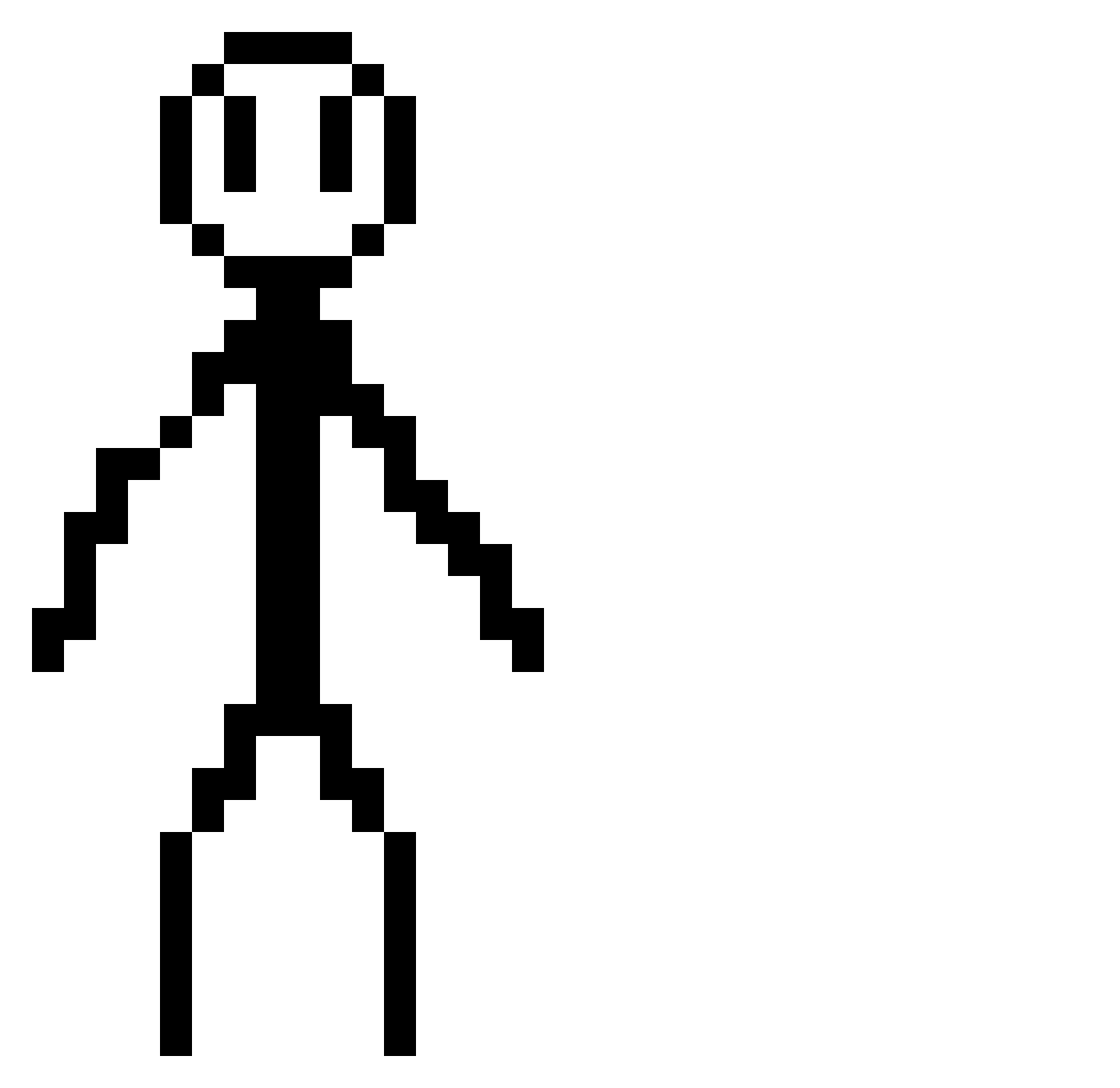 Ablated Minecraft skin, front and back view