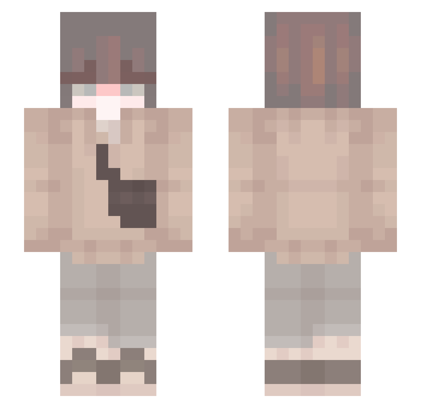 JaeeDi Minecraft skin, front and back view