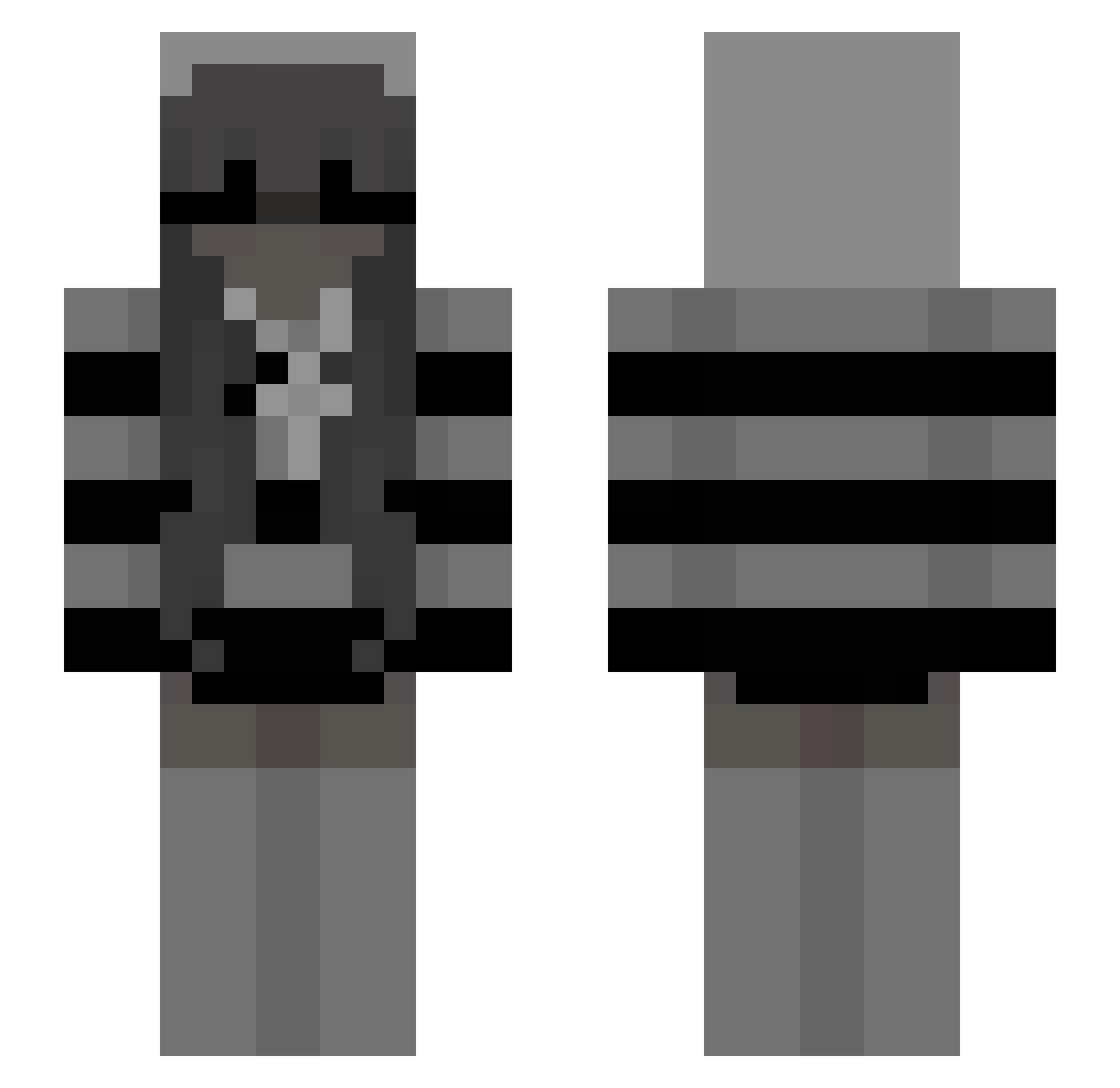 TastyCheeks Minecraft skin, front and back view