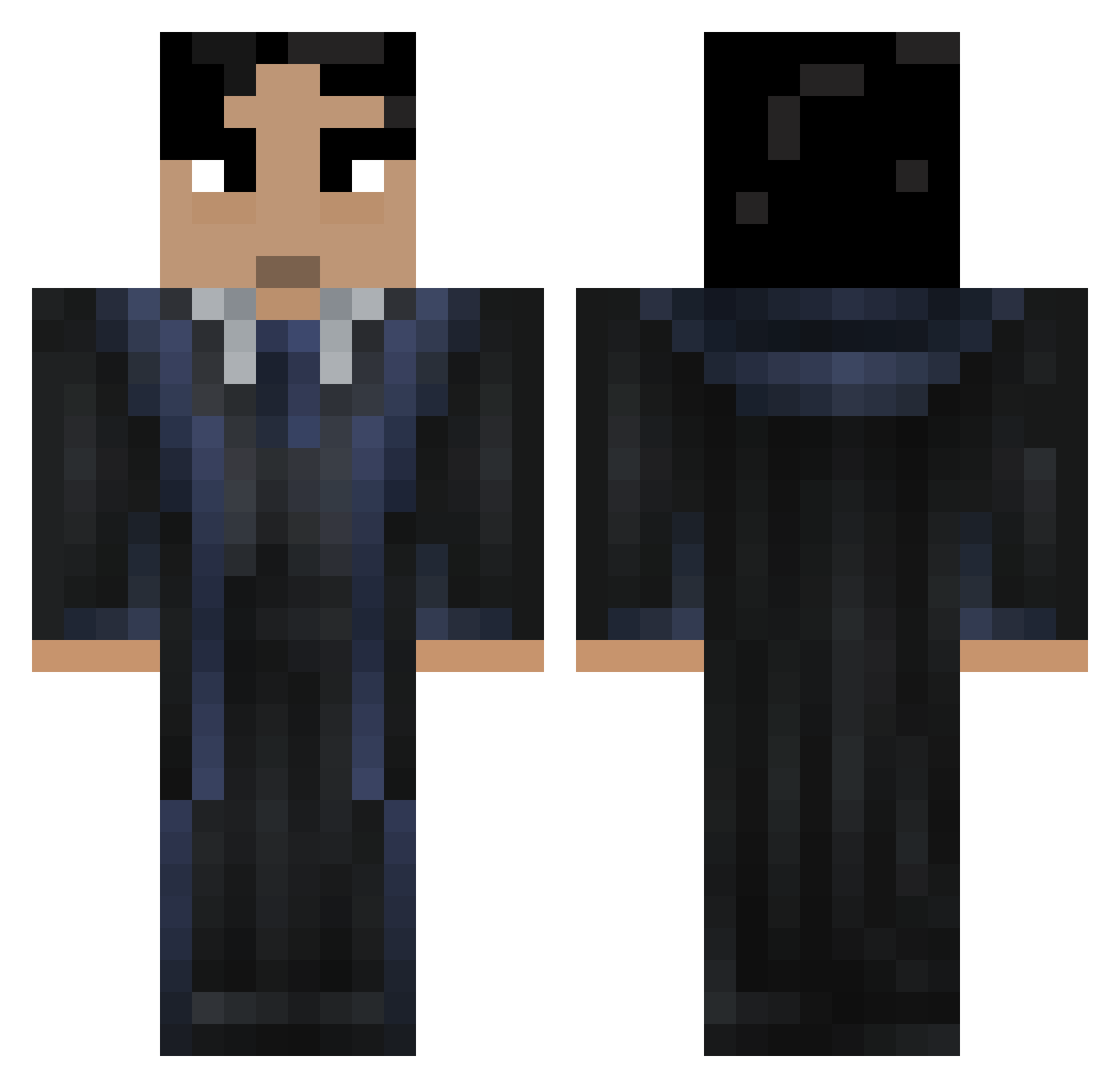 Kesnat Minecraft skin, front and back view