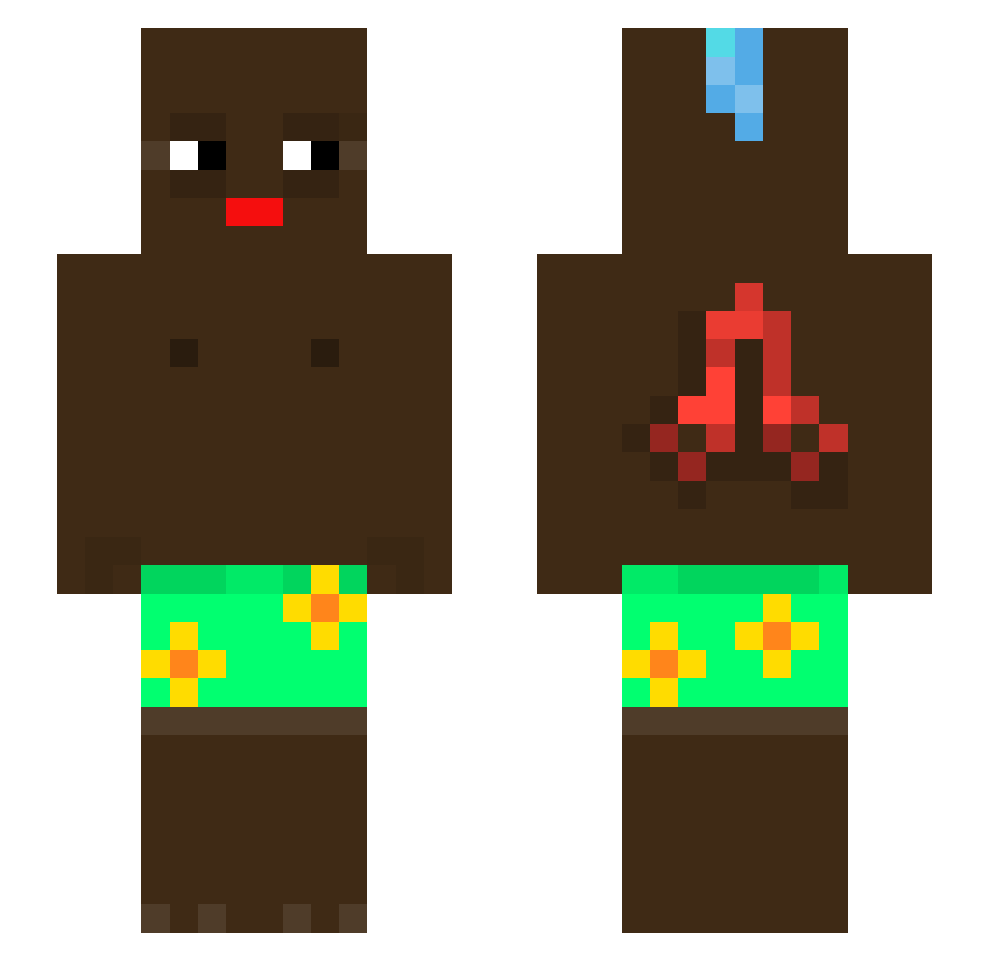 t4keda_ Minecraft skin, front and back view