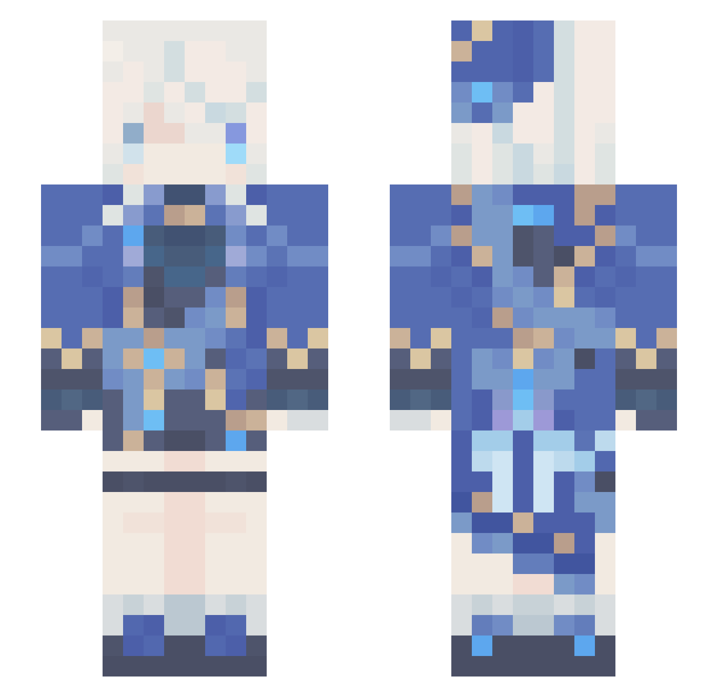 karawra_ Minecraft skin, front and back view