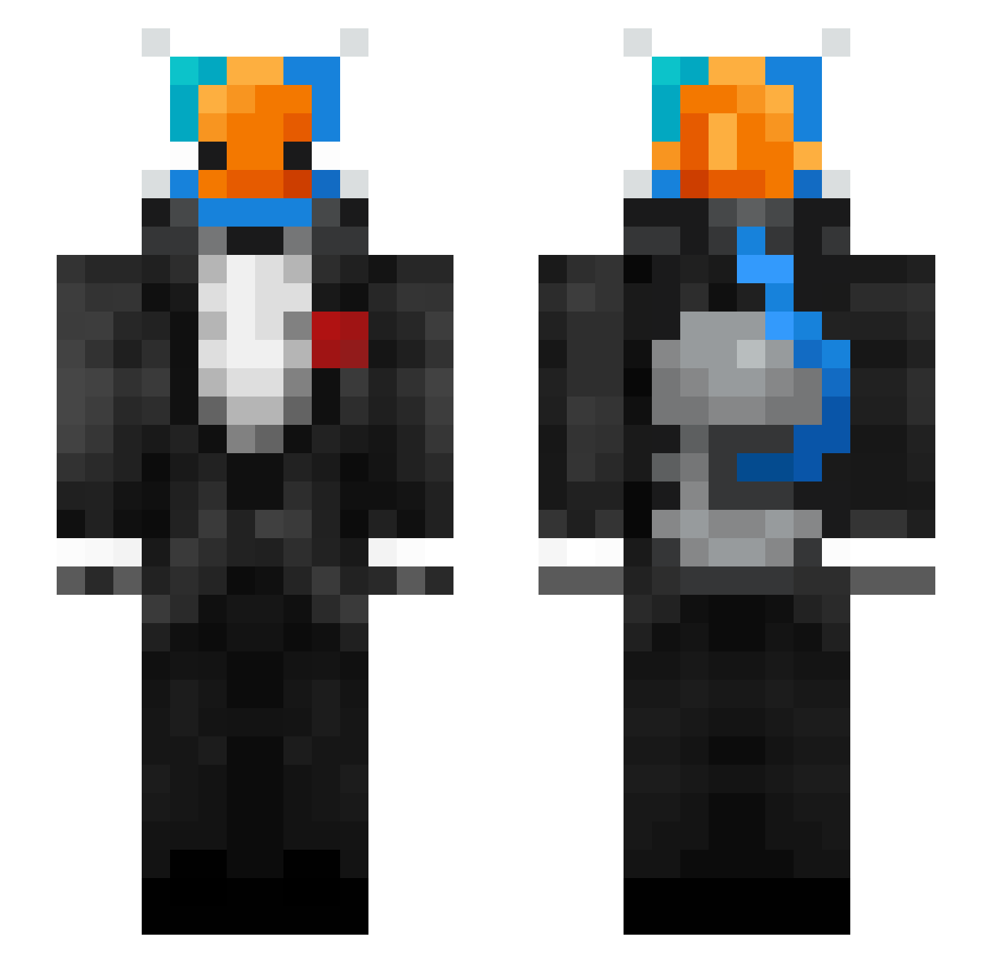 Vyrena Minecraft skin, front and back view