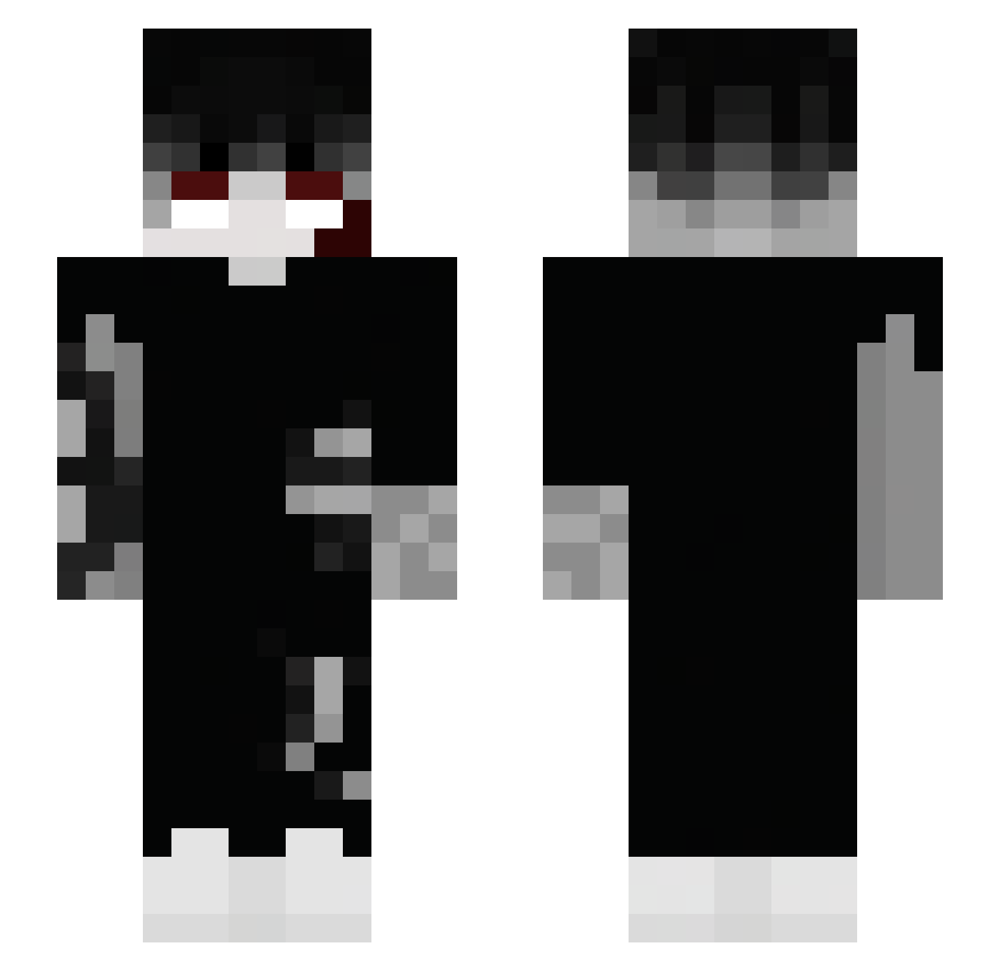 Shad0wD0m1nator Minecraft skin, front and back view