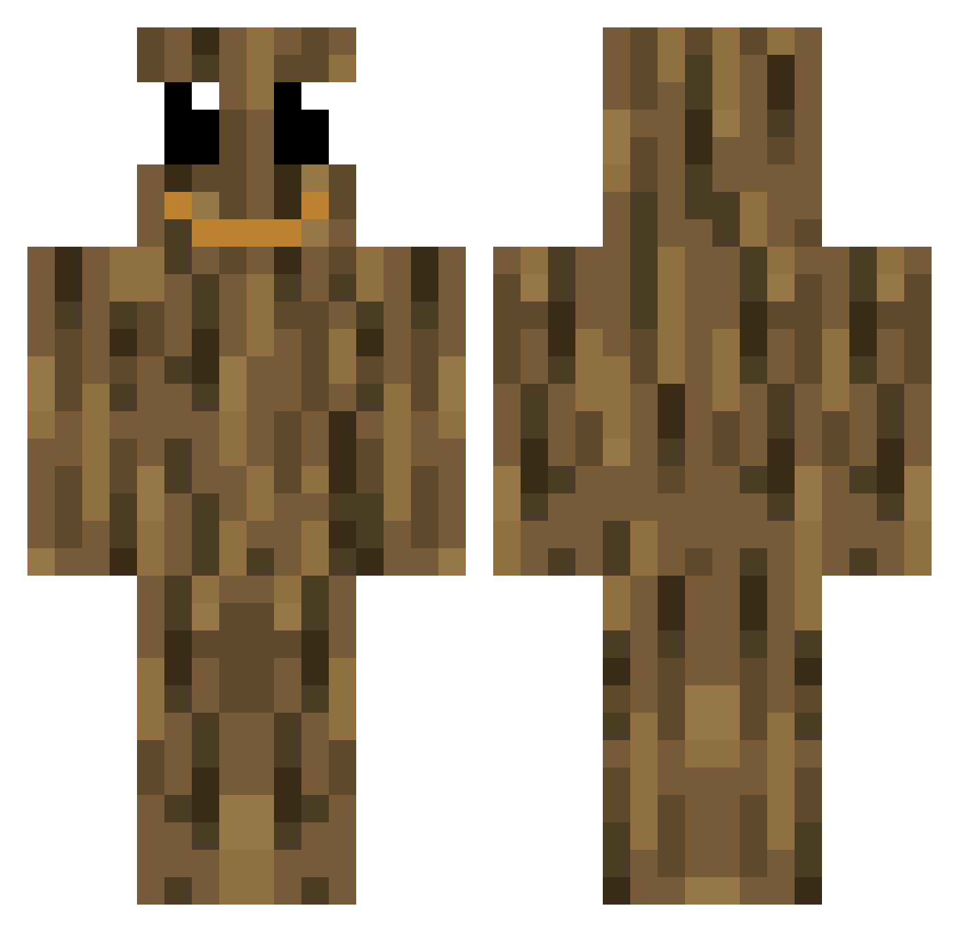 slekxxy Minecraft skin, front and back view