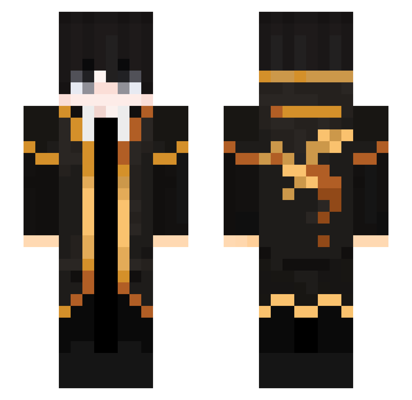 afto000 Minecraft skin, front and back view