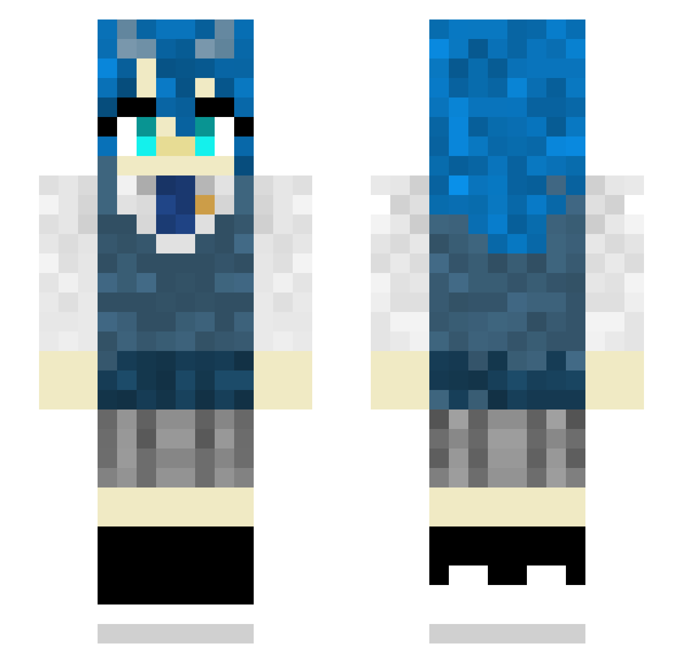 ULYODAYO Minecraft skin, front and back view