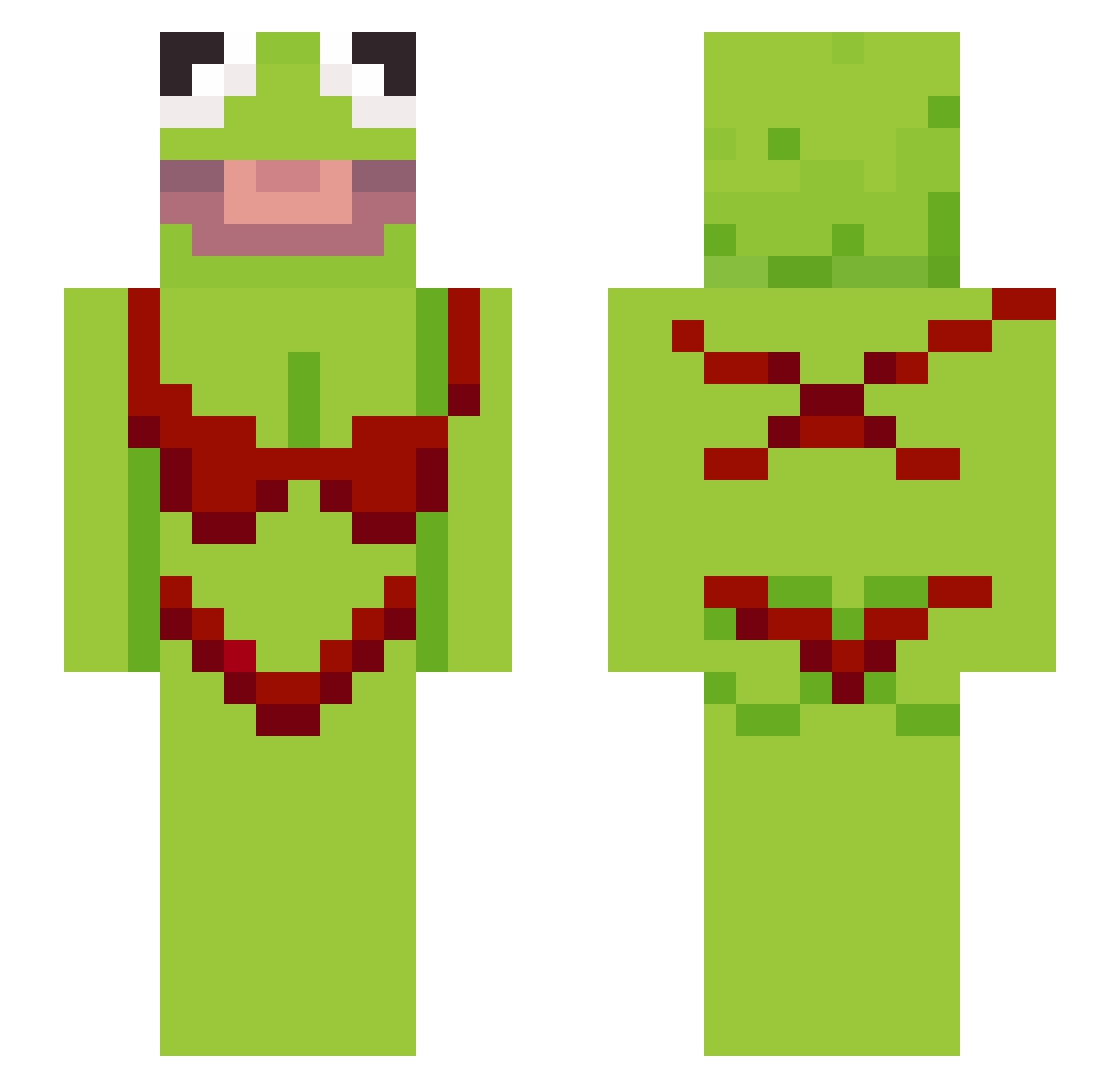 Merlijnoo Minecraft skin, front and back view