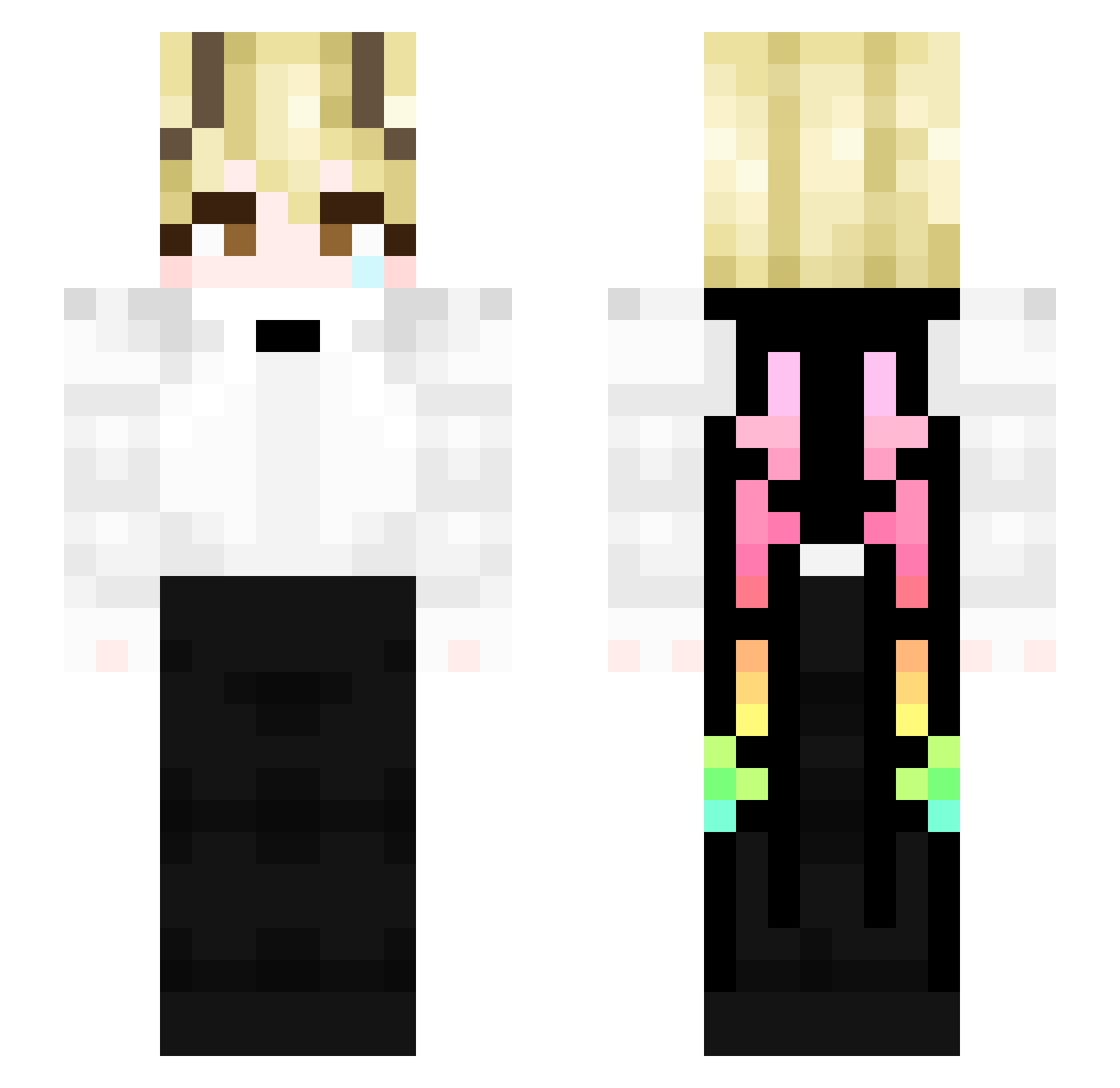 platypusmaster16 Minecraft skin, front and back view