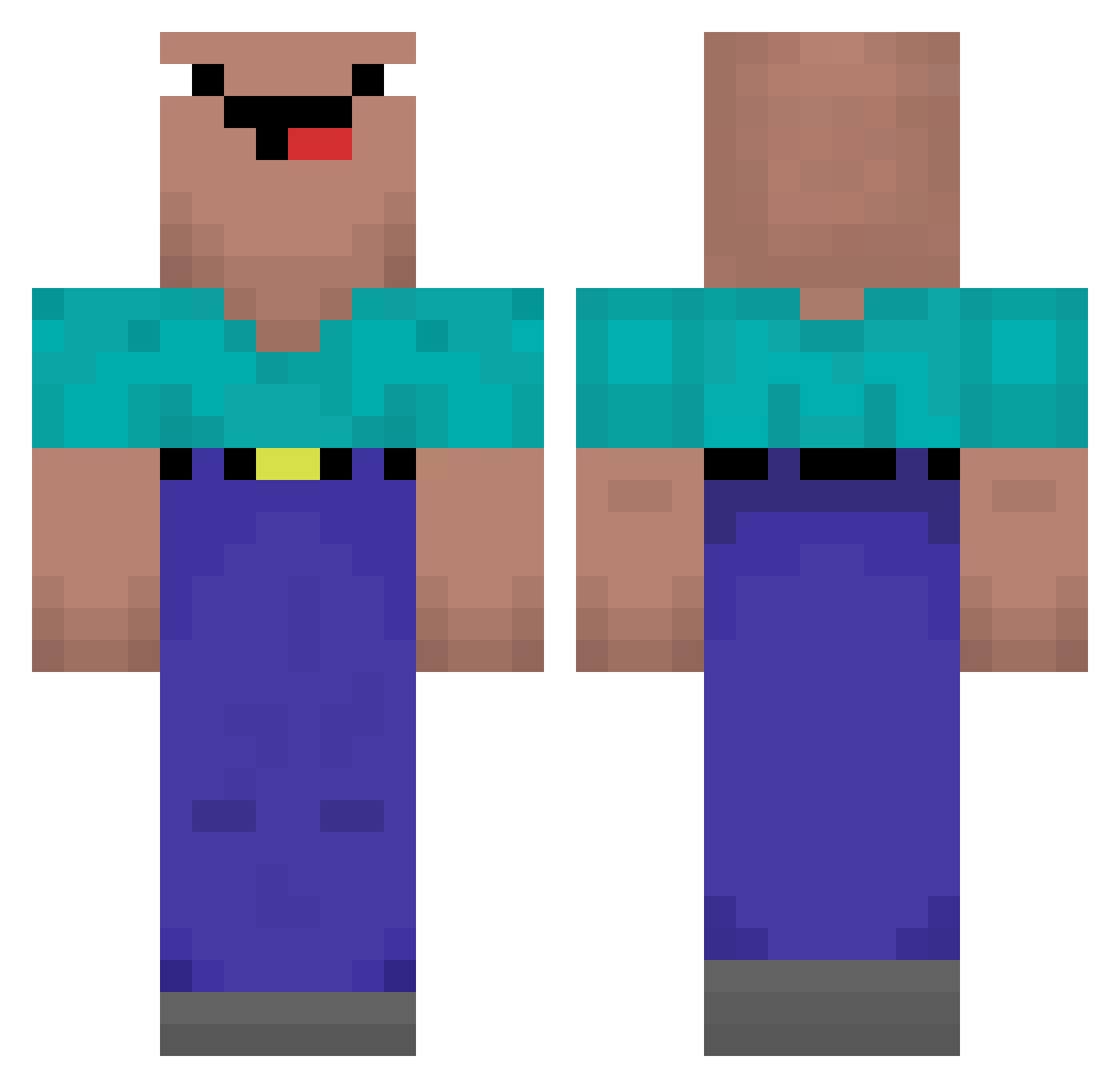 zatugankkk Minecraft skin, front and back view