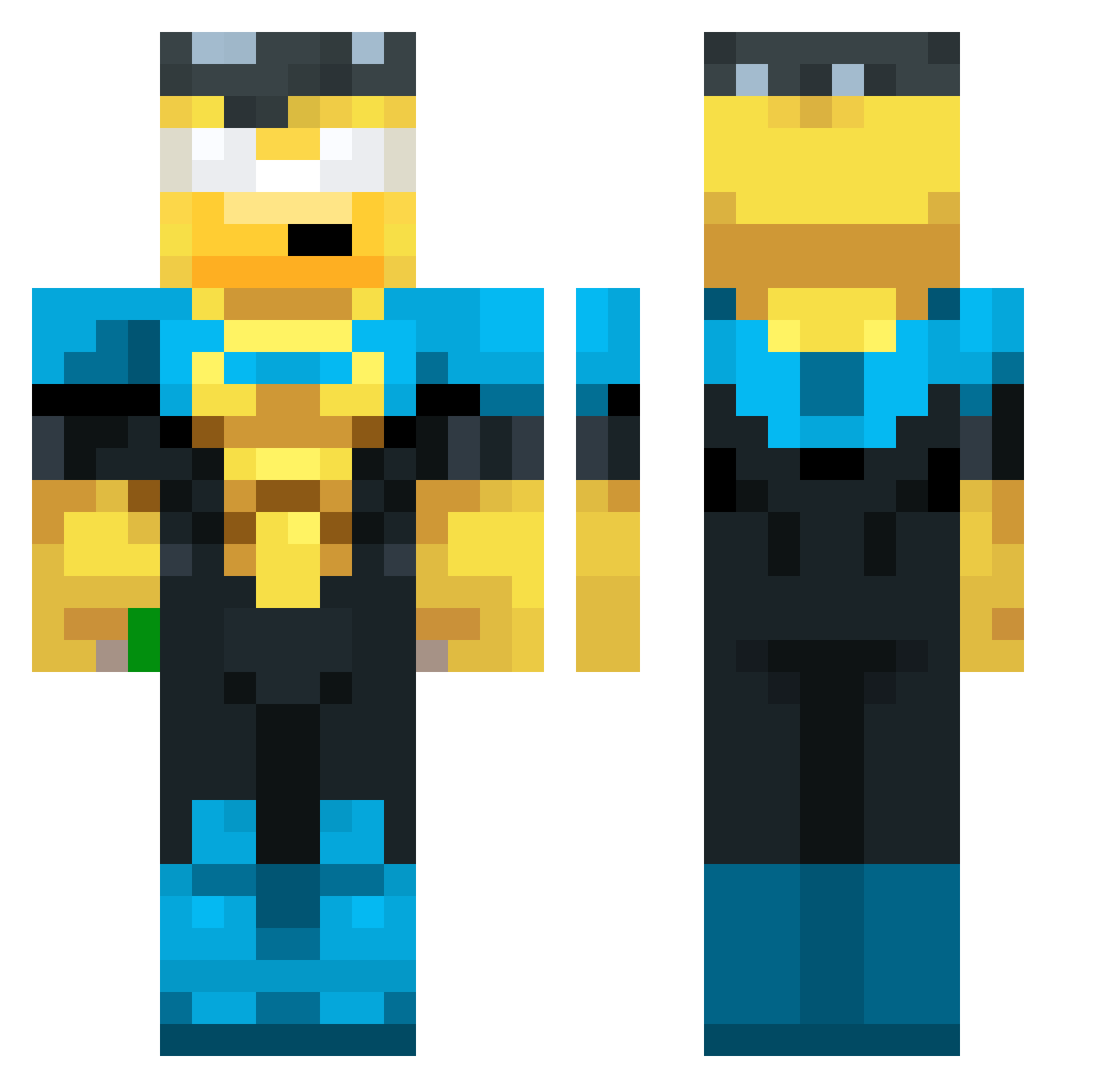 TeoPavel2014 Minecraft skin, front and back view