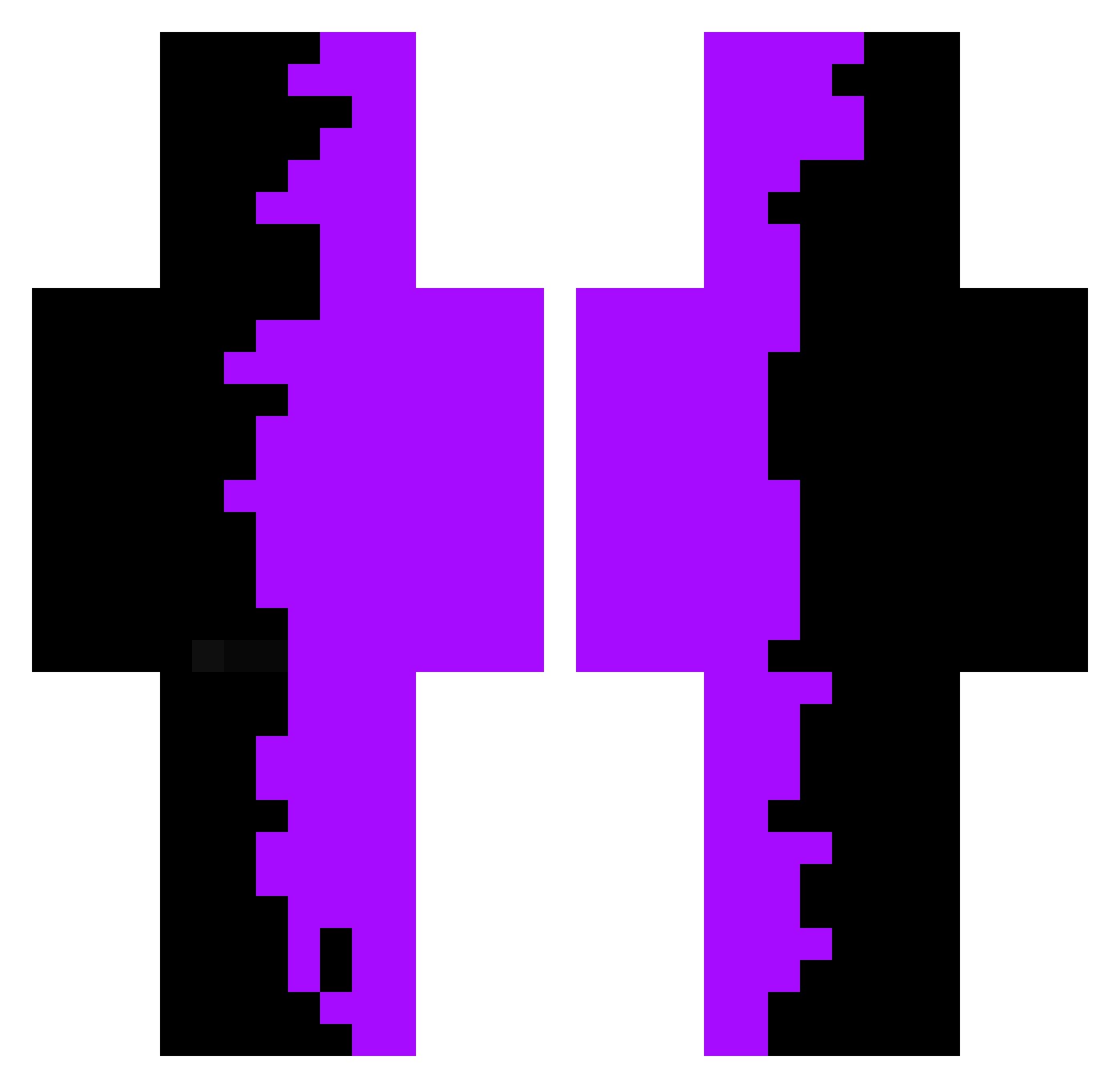 urGAYlol Minecraft skin, front and back view